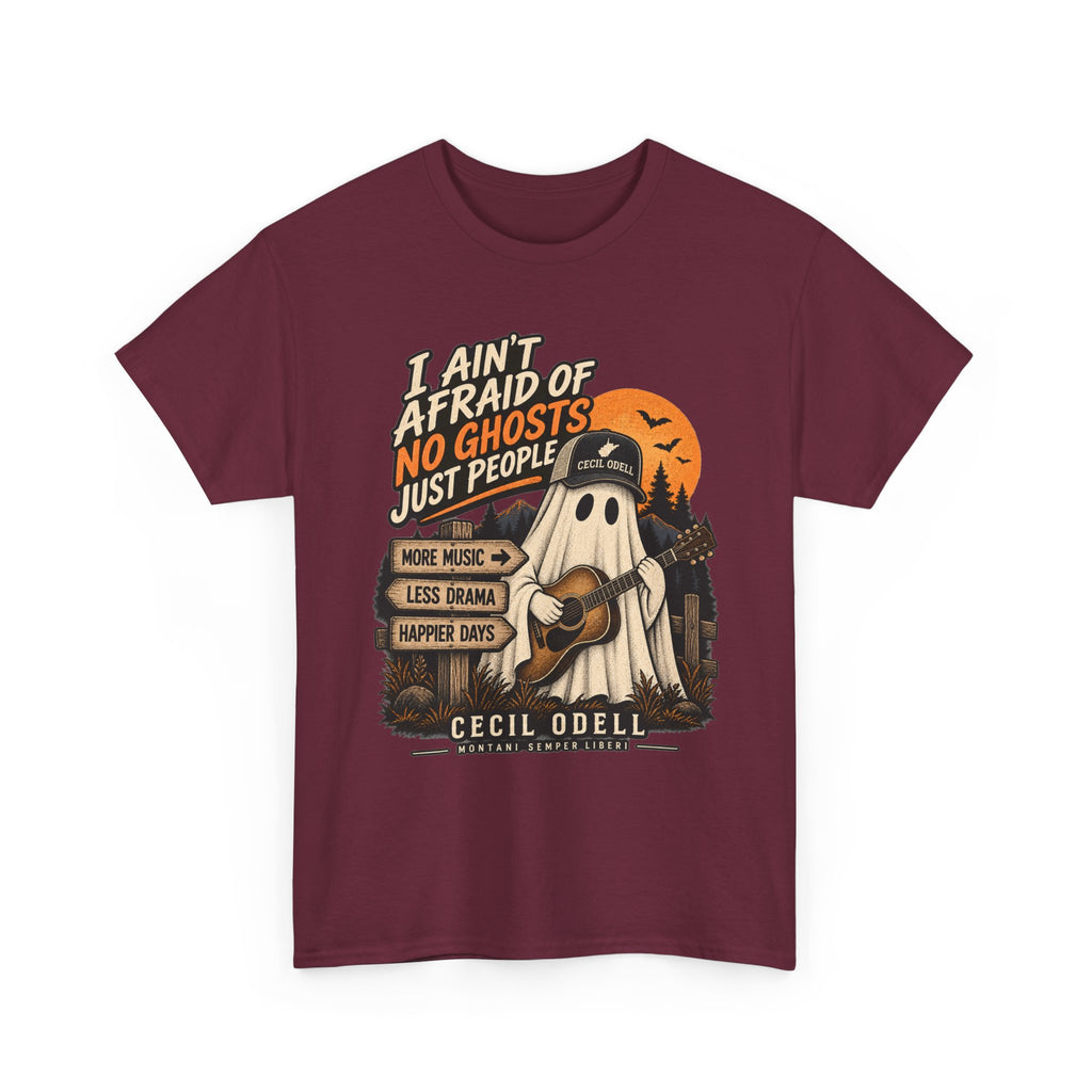 I Ain't Afraid of No Ghosts, Just People Halloween Tee | Cecil Odell