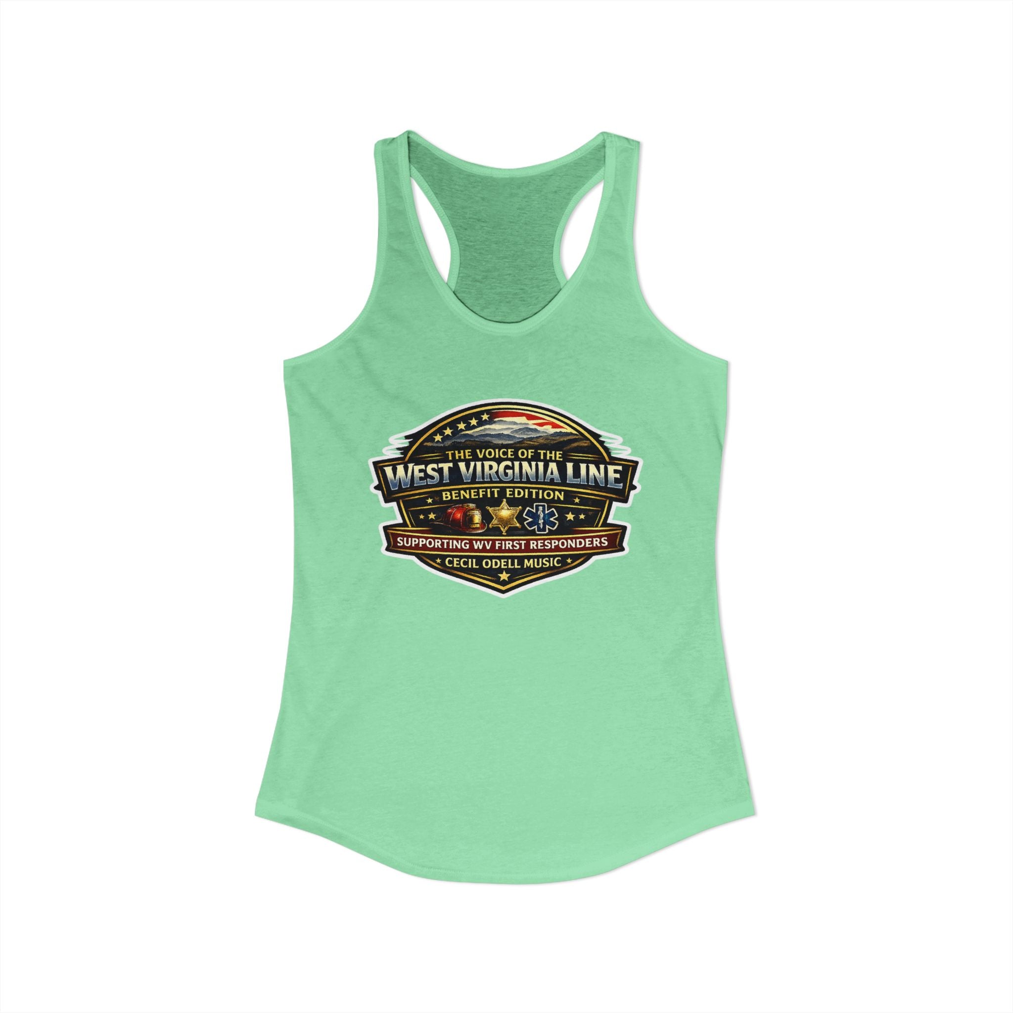 The Voice of the West Virginia Line Benefit Edition - Women's Ideal Racerback Tank