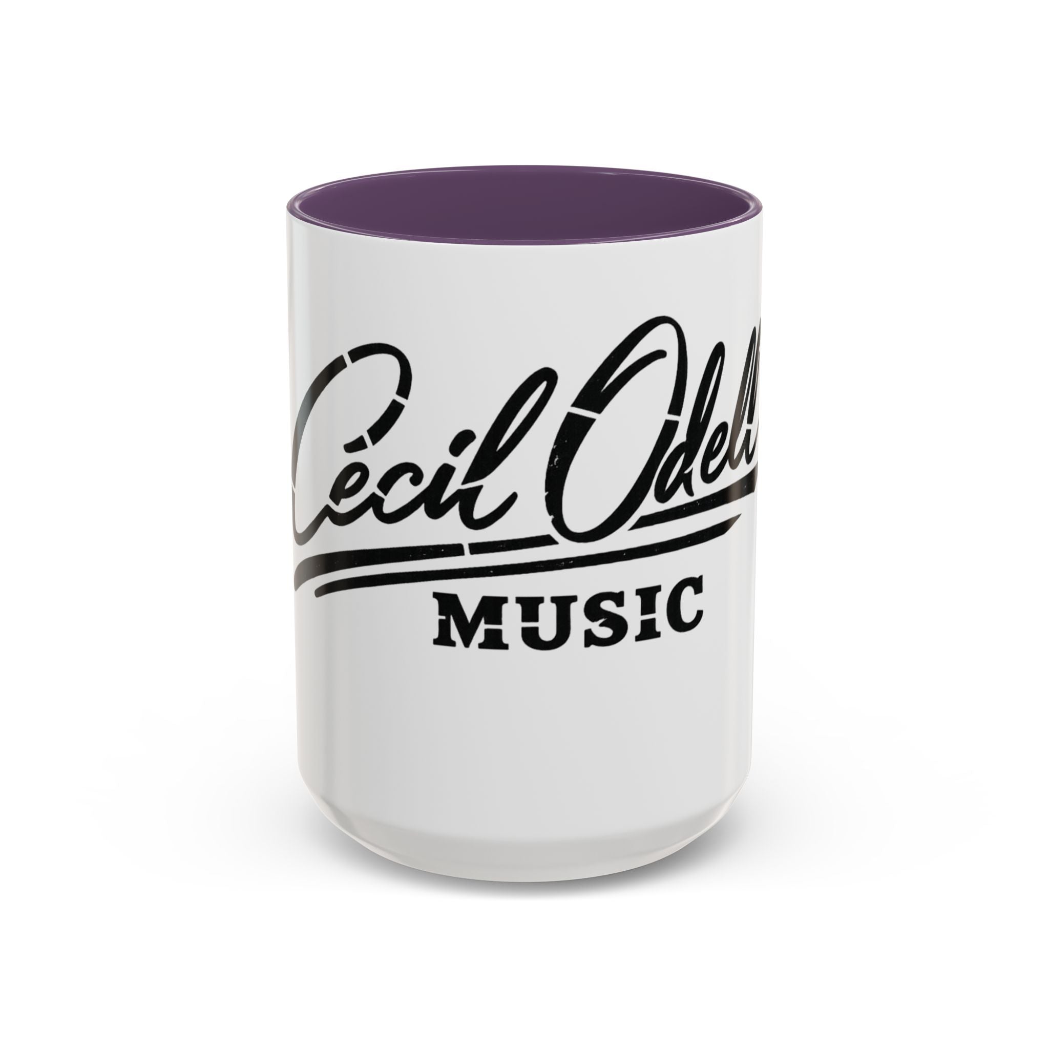 Cecil Odell Music Accent Coffee Mug: Black-Trim Musician Gift (11/15 oz)