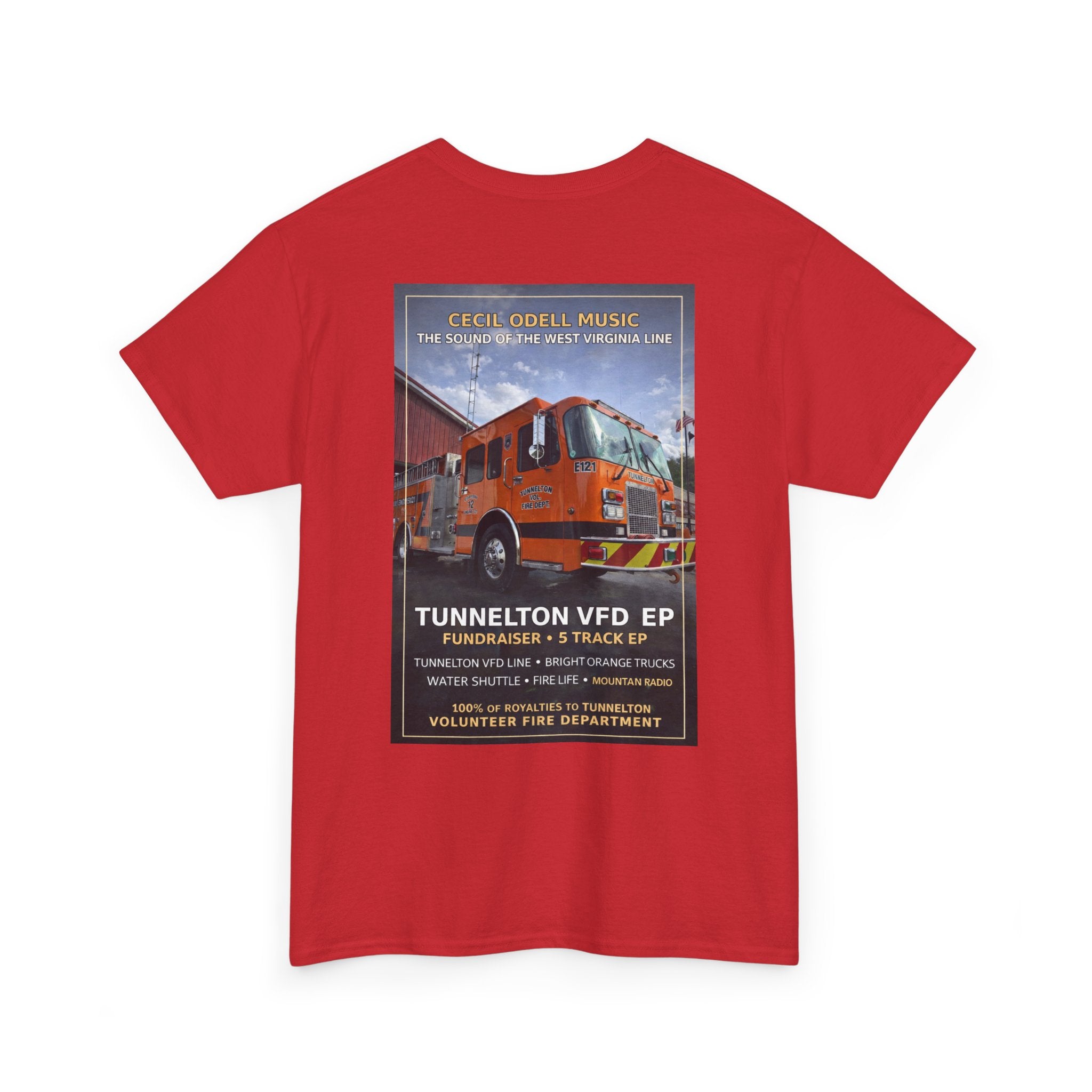 Tunnelton VFD Firetruck Tee: Volunteer Fire Department Fundraiser T-Shirt