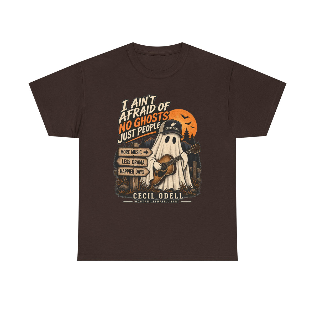 I Ain't Afraid of No Ghosts, Just People Halloween Tee | Cecil Odell