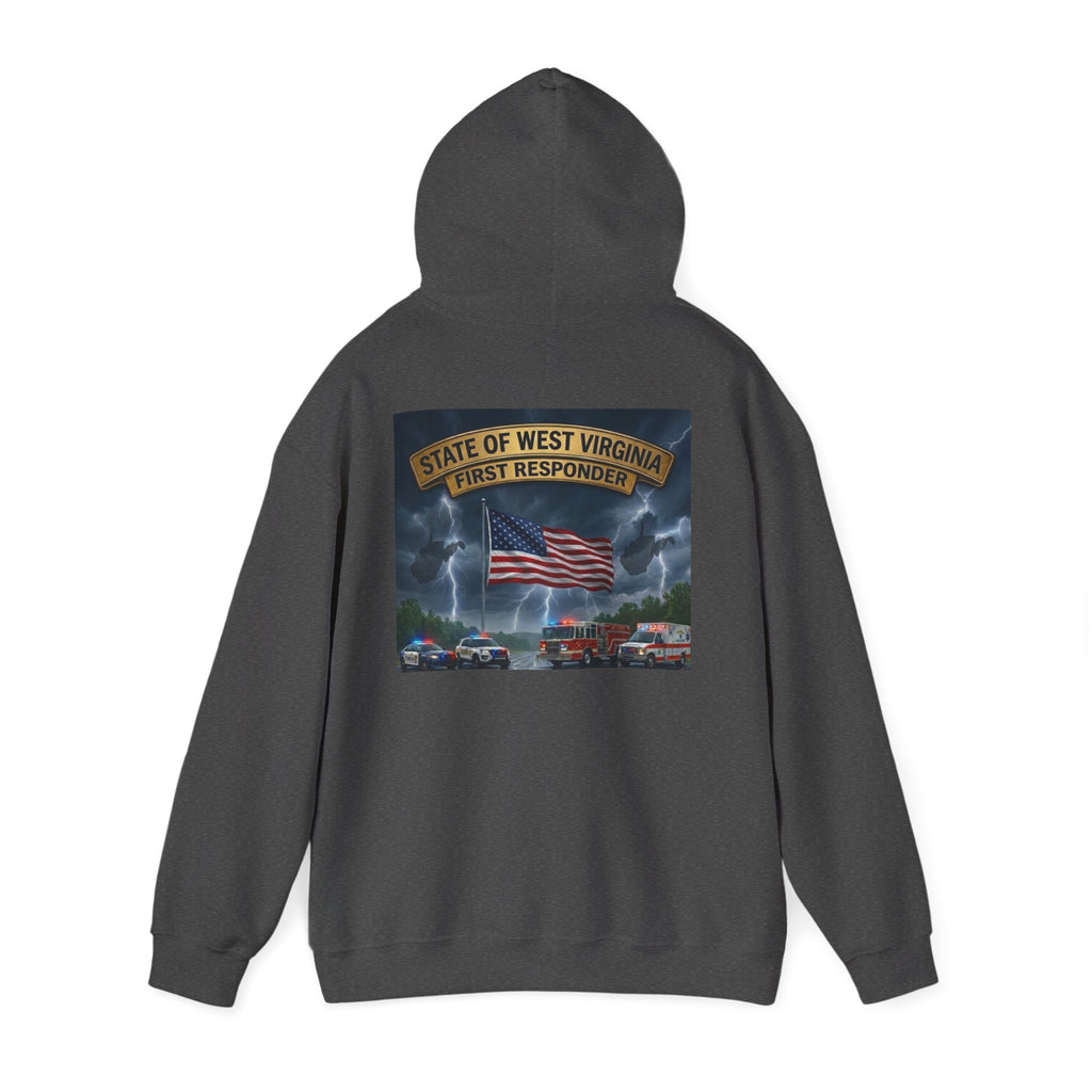First Responder Hoodie: West Virginia Line Eagle & American Flag Tribute