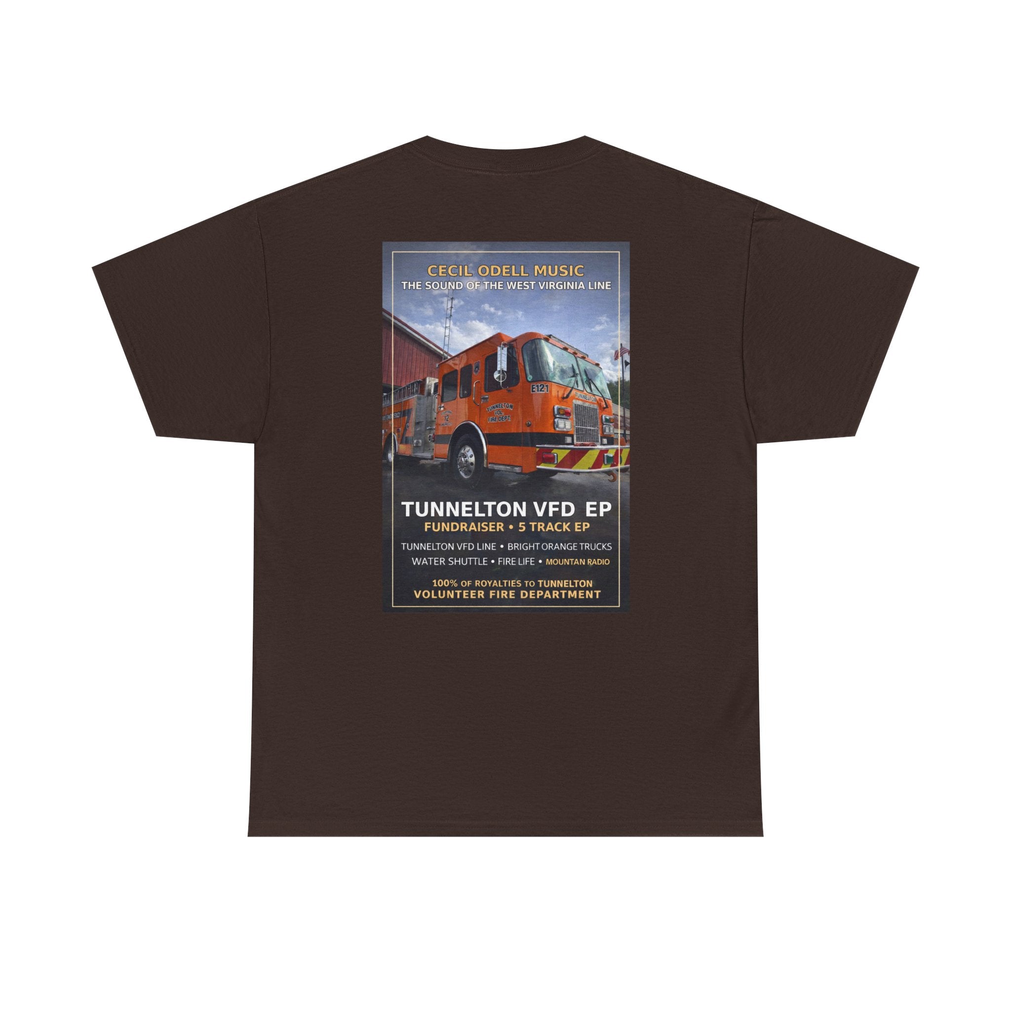 Tunnelton VFD Firetruck Tee: Volunteer Fire Department Fundraiser T-Shirt