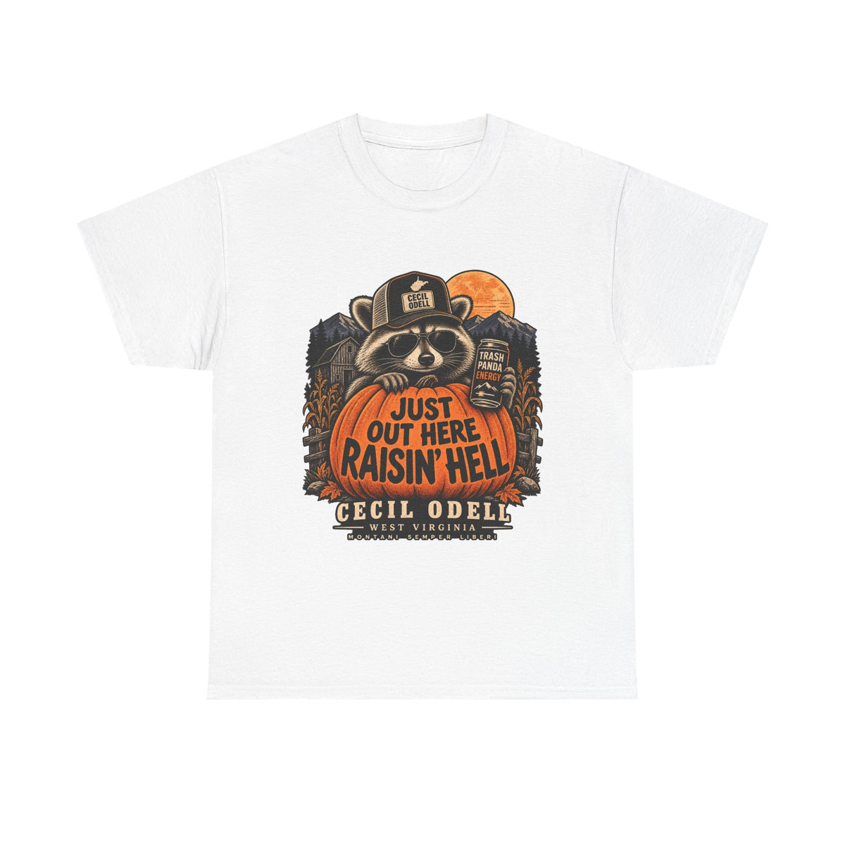 Just Out Here Raisin' Hell Halloween Tee | Cecil Odell