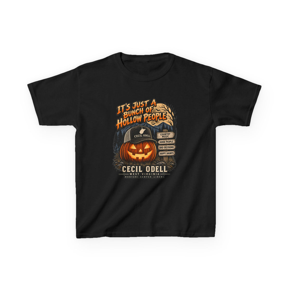 It's Just a Bunch of Hollow People Kids Halloween Tee | Cecil Odell