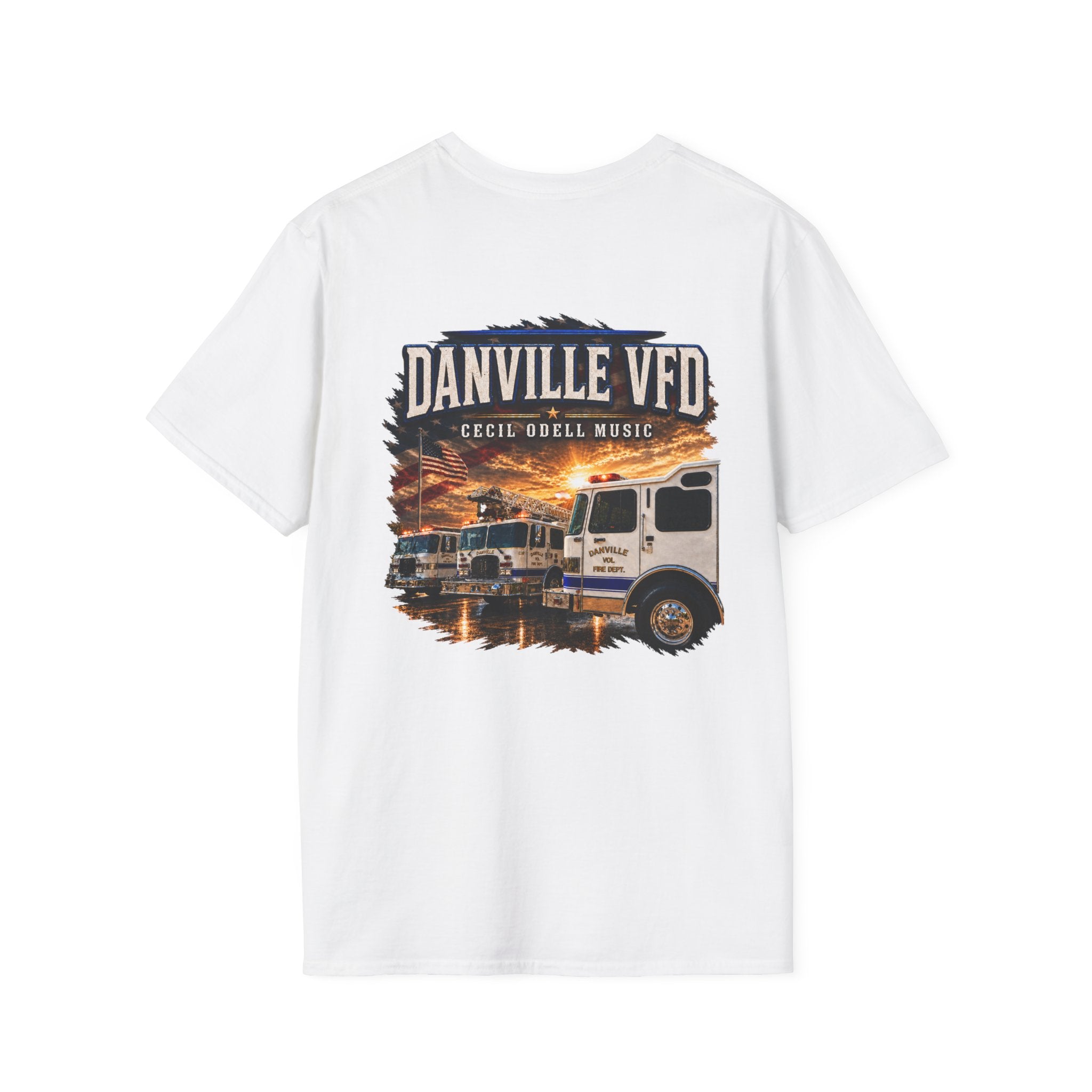 Danville VFD Firetruck T-Shirt: Volunteer Fire Department Crew Tee