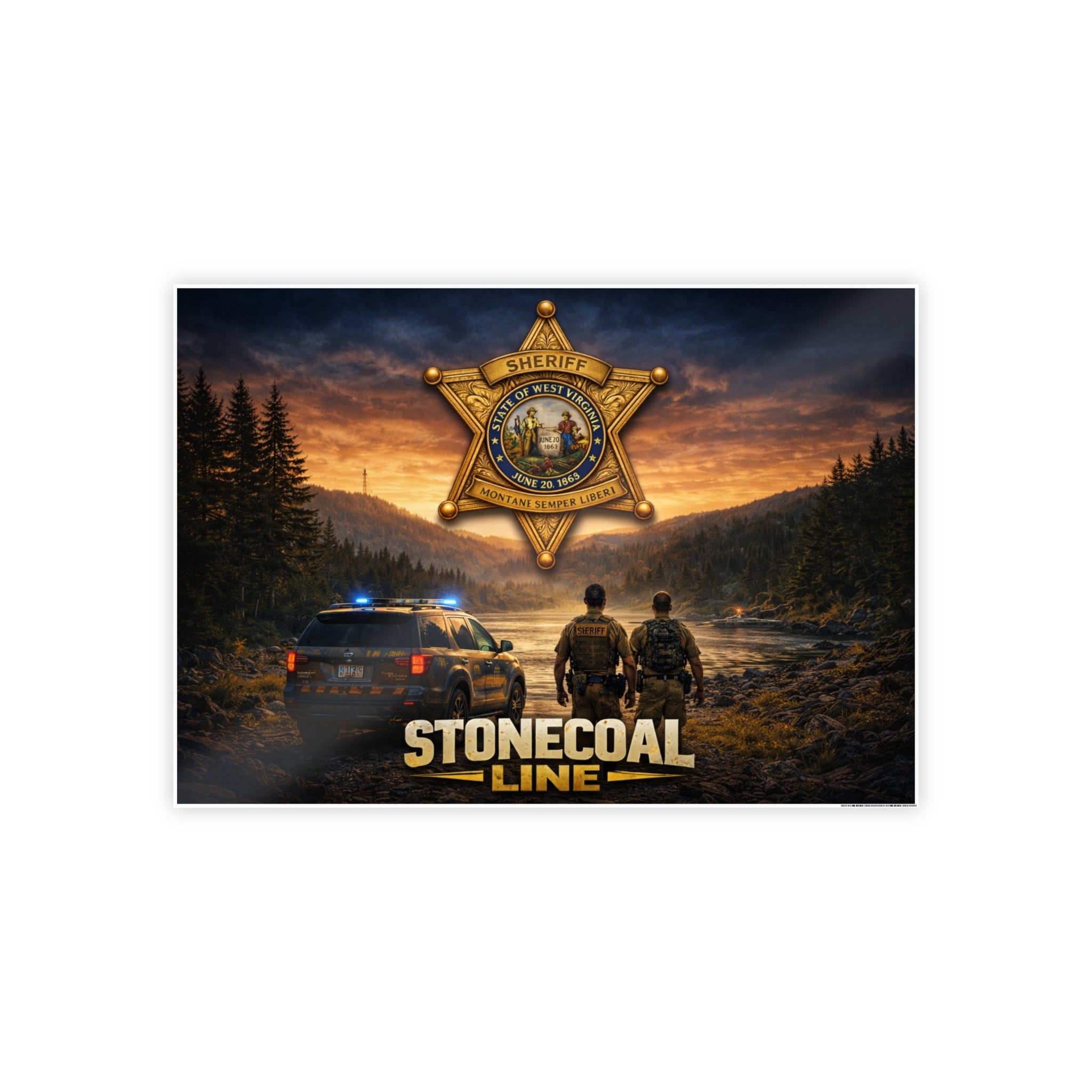 Stonecoal Line Sheriff Badge Gloss Poster