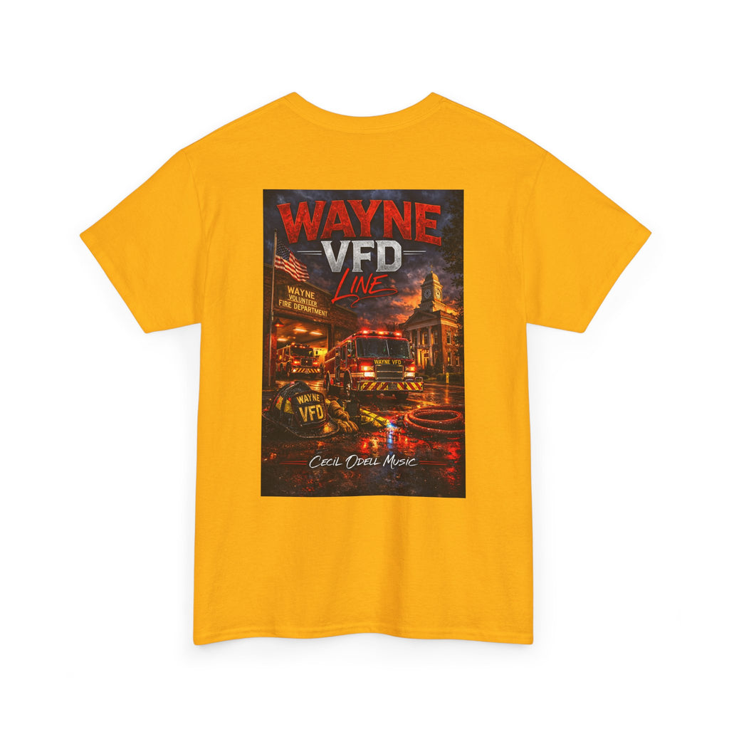 Wayne VFD Fire Department Tee: Vintage Firefighter Graphic T‑Shirt