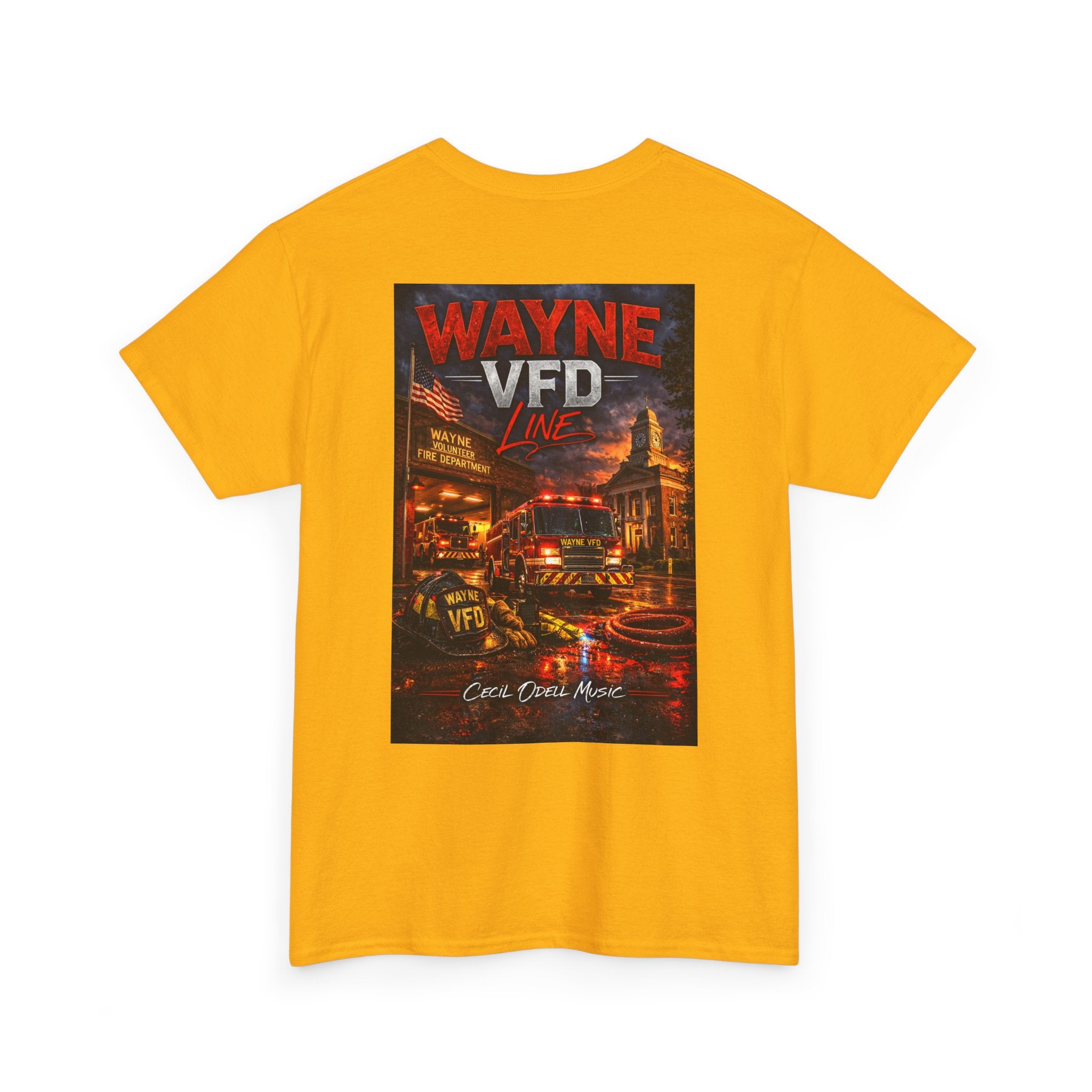 Wayne VFD Fire Department Tee: Vintage Firefighter Graphic T‑Shirt