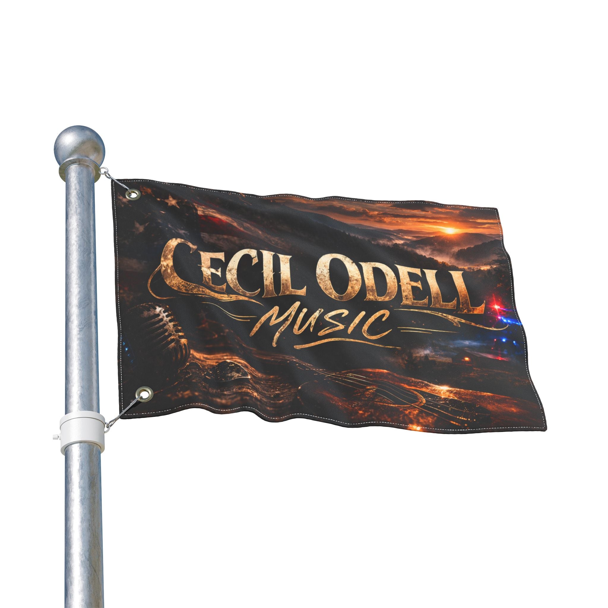 Cecil Odell Music Double-Sided Outdoor Banner Flag