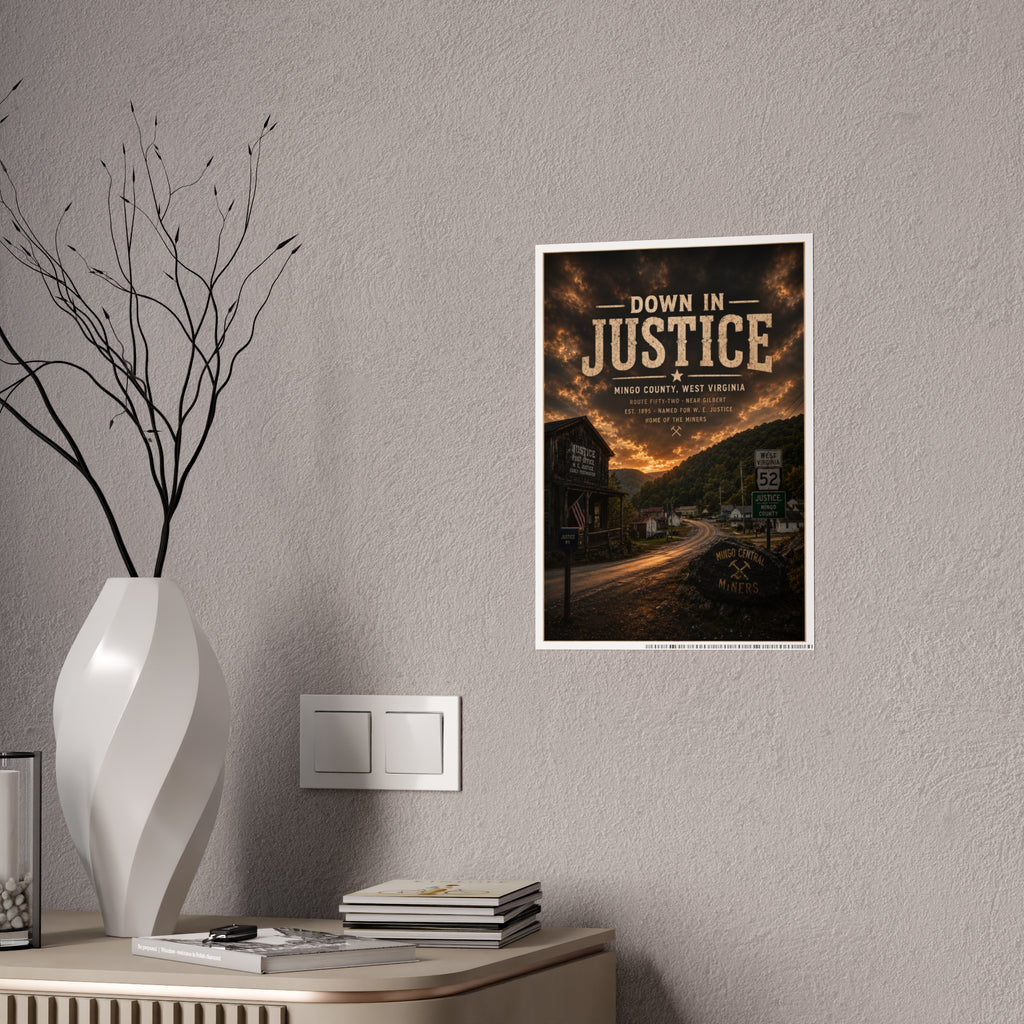 Poster — 'Down in Justice' West Virginia Wall Art