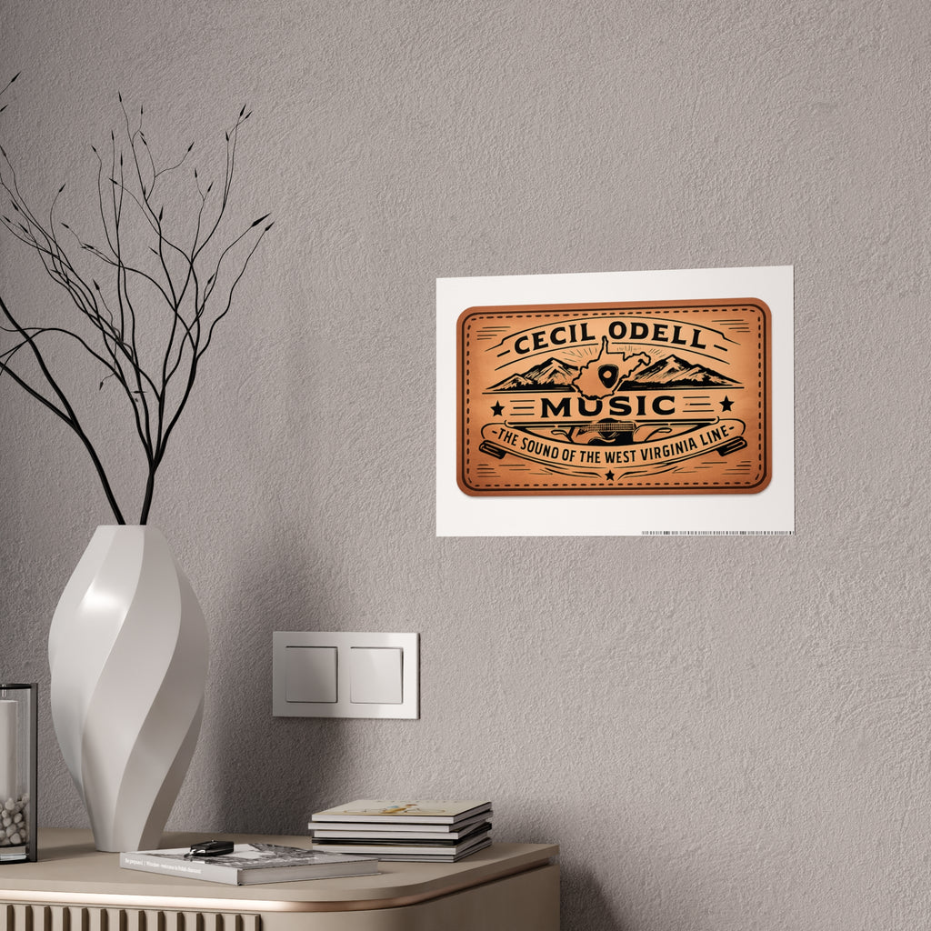 Cecil Odell Music Vintage Copper Logo Gloss Poster