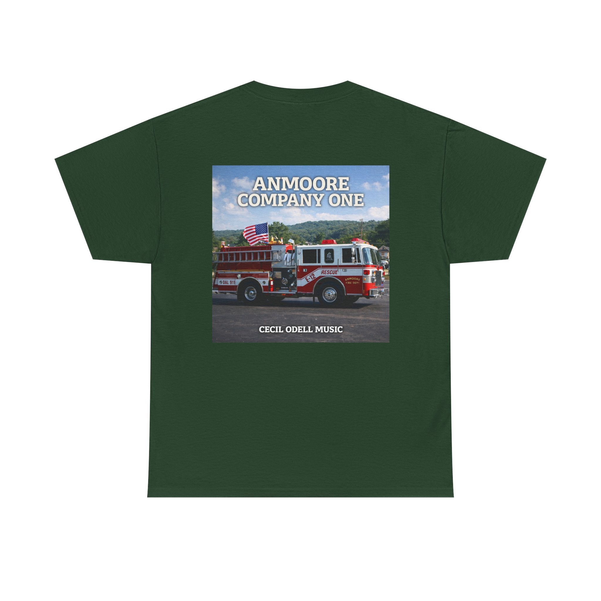 Firetruck Graphic Tee: "Anmoore Company One" Fire Department Tribute