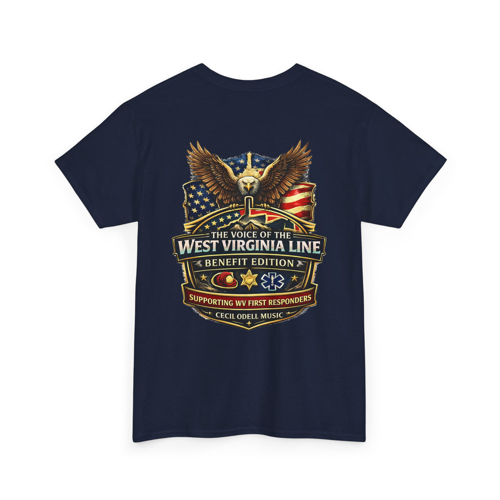 West Virginia Line Benefit Tee: Supporting First Responders (Eagle & Flag)