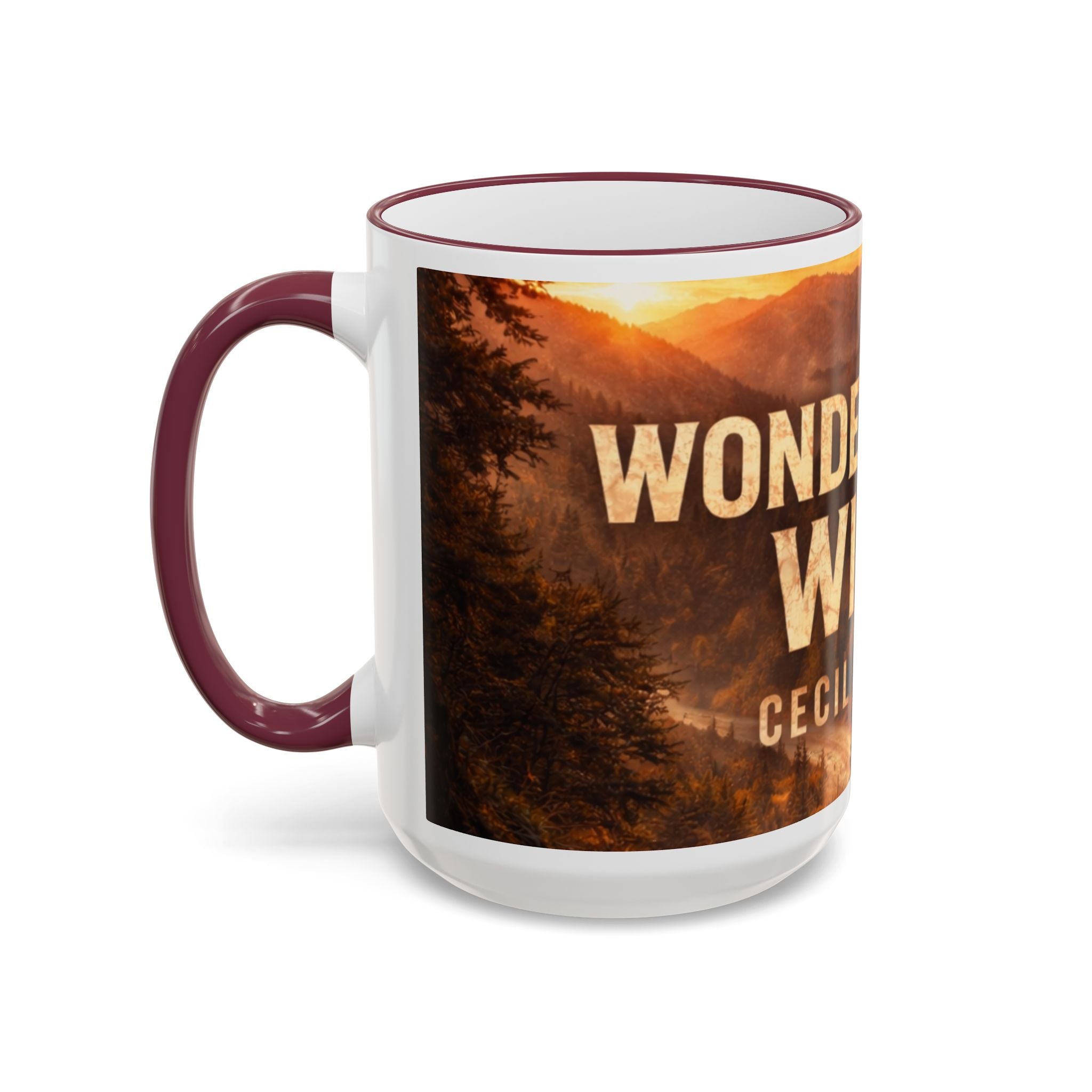 Wonderful Wild Scenic Mug: "Wonderful Wild" Cecil Odell Coffee Cup (Accent Rim & Handle)