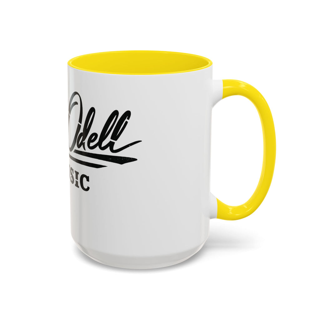 Cecil Odell Music Accent Coffee Mug: Black-Trim Musician Gift (11/15 oz)