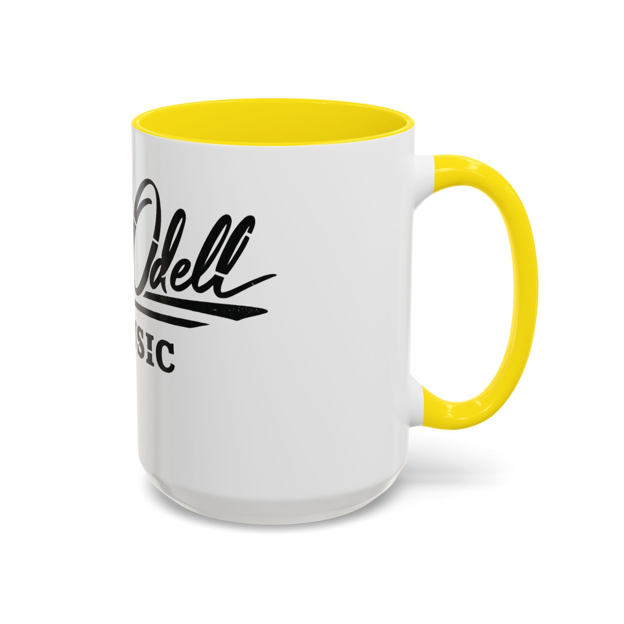 Cecil Odell Music Accent Coffee Mug: Black-Trim Musician Gift (11/15 oz)