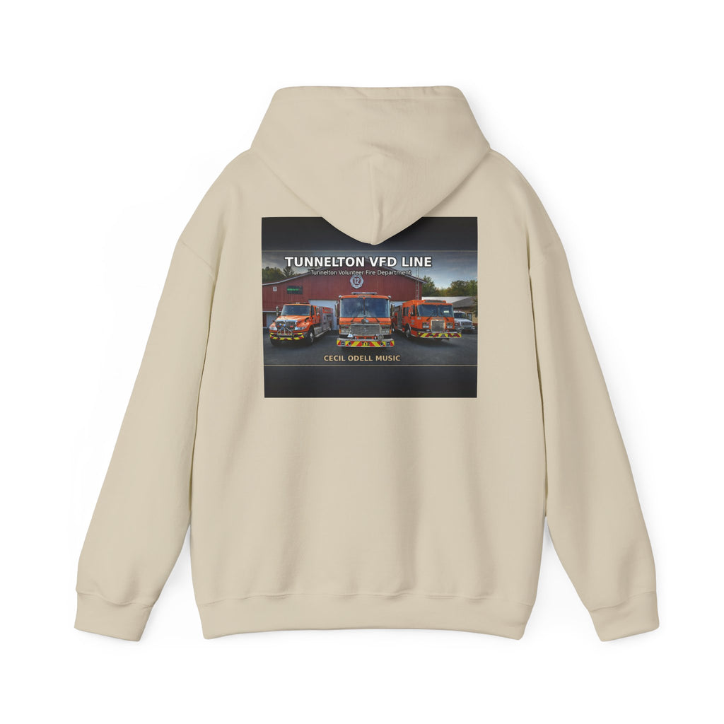 Tunnelton VFD Line Hoodie: Cool Music Firetruck Graphic Pullover