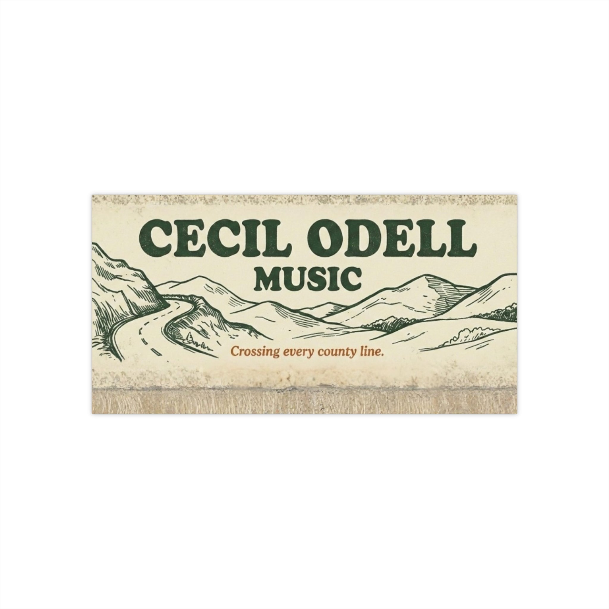 Bumper Sticker — "Cecil Odell Music" Vintage Roadtrip Design