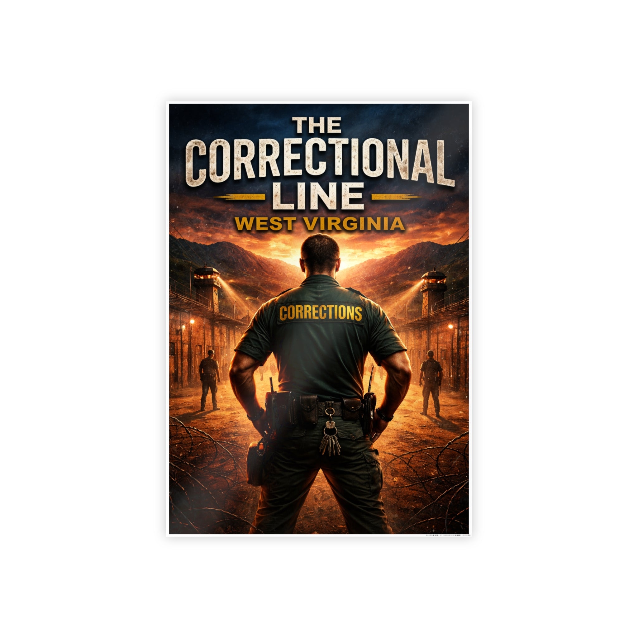 The Correctional Line West Virginia Poster - Corrections Officer Tribute Gloss Print