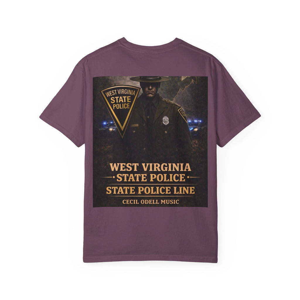 West Virginia State Police Graphic T-Shirt: 'State Police Line' Back Print