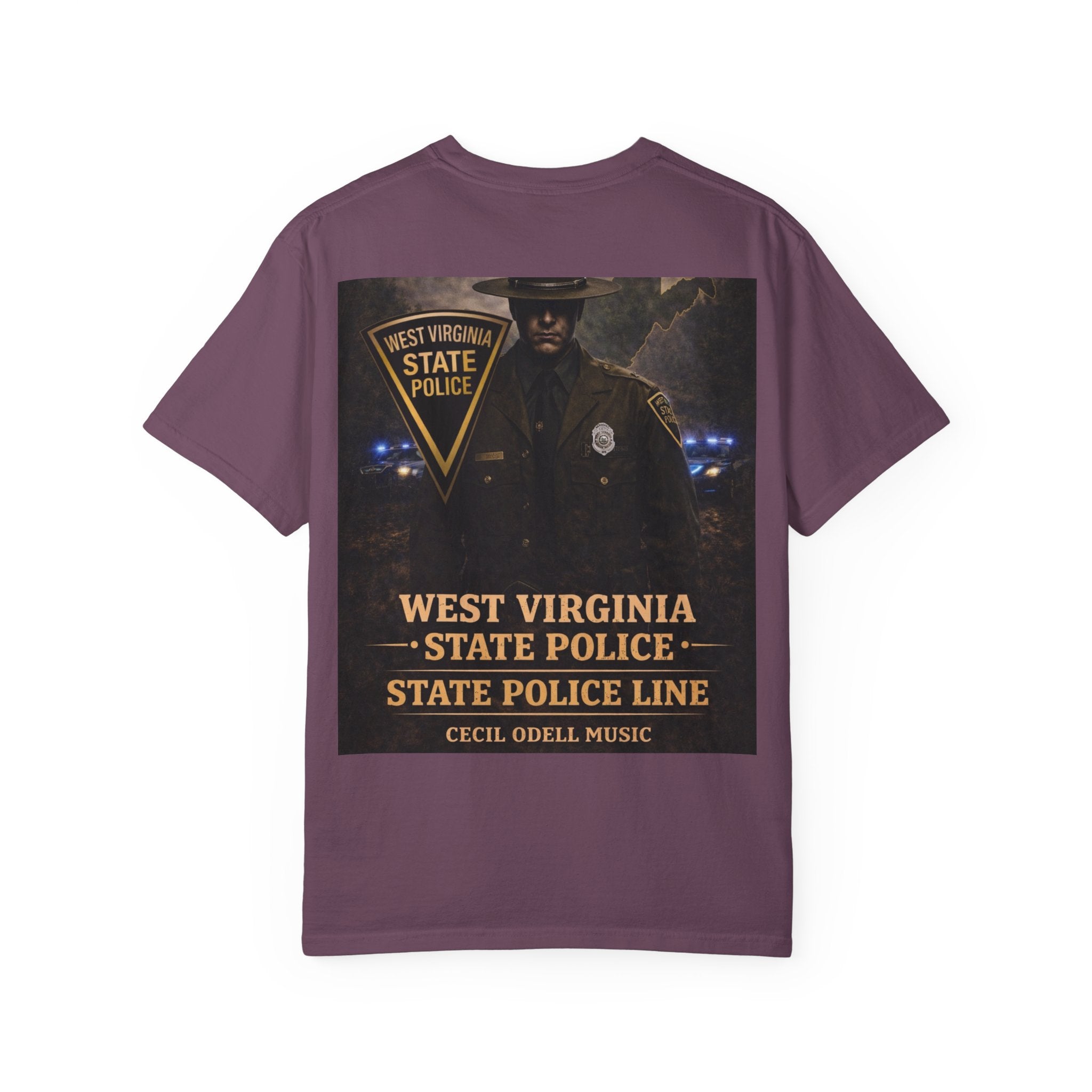 West Virginia State Police Graphic T-Shirt: 'State Police Line' Back Print