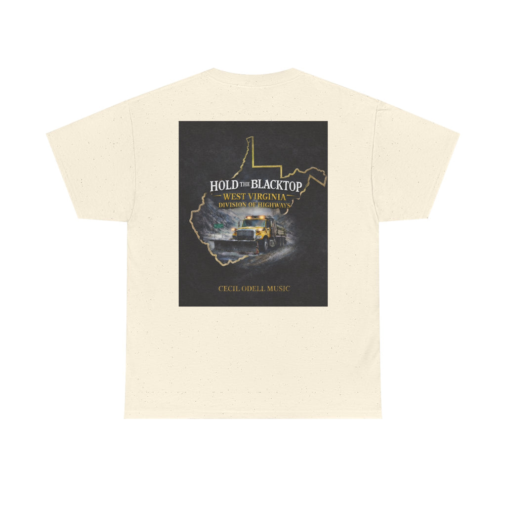 West Virginia 'Hold the Blacktop' Graphic Tee: Vintage Truck State Outline Music Shirt