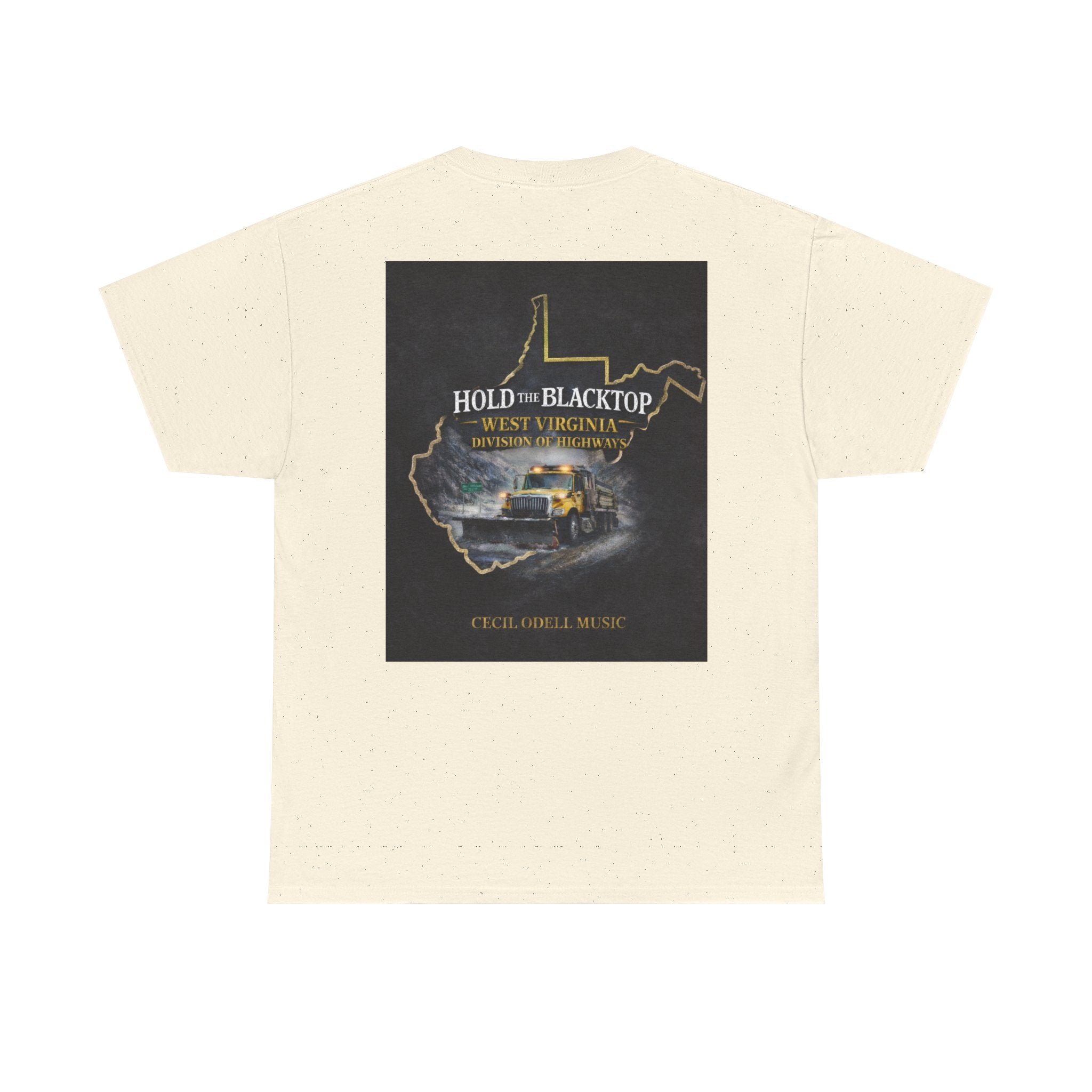 West Virginia 'Hold the Blacktop' Graphic Tee: Vintage Truck State Outline Music Shirt