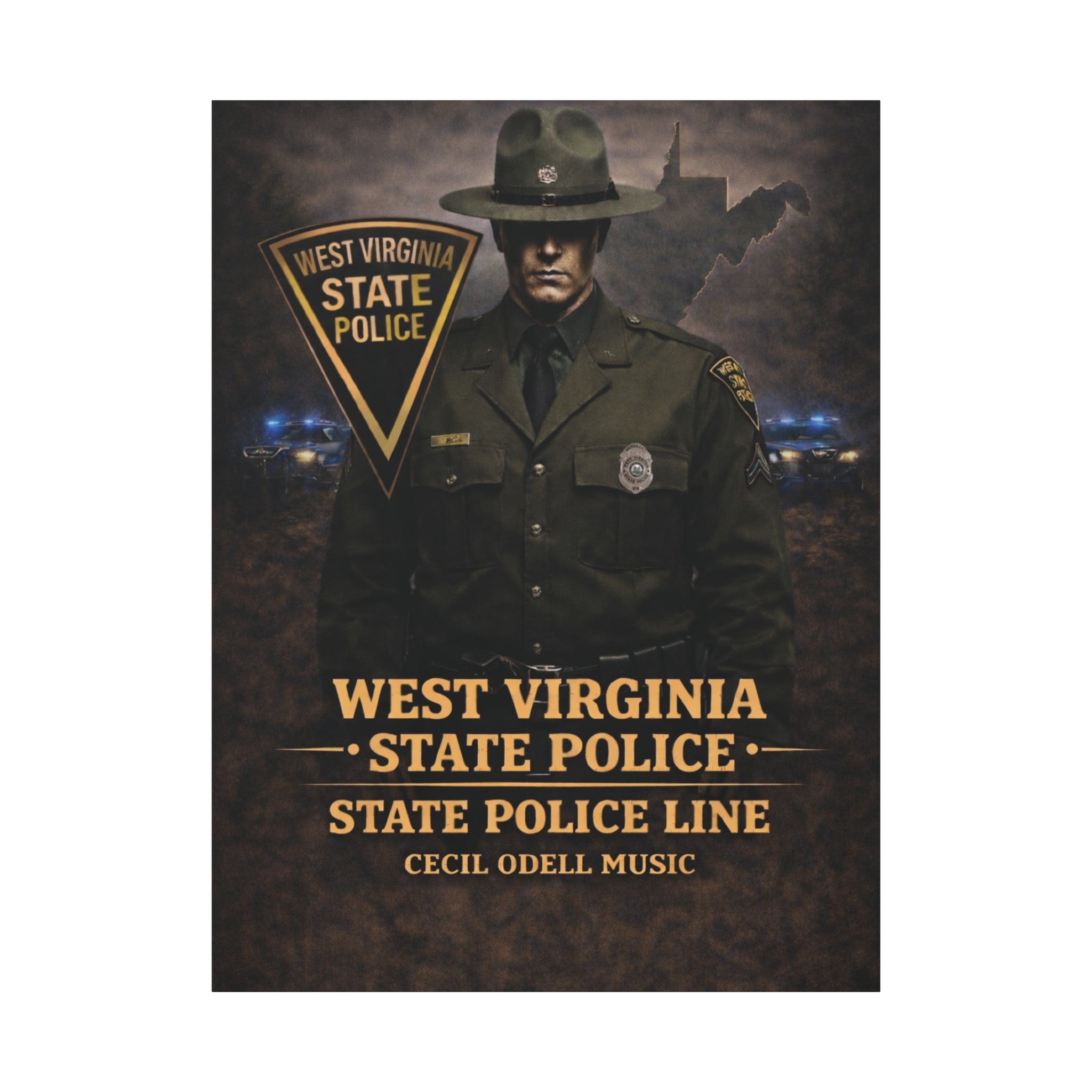 West Virginia State Police Canvas Wall Art: 'State Police Line' Tribute