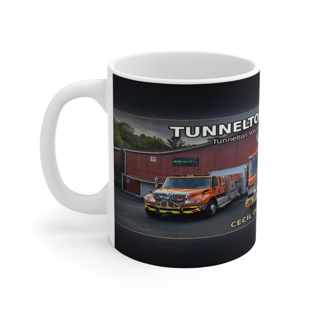 Tunnelton VFD Fire Truck Mug: 11oz Volunteer Fire Department Coffee Cup