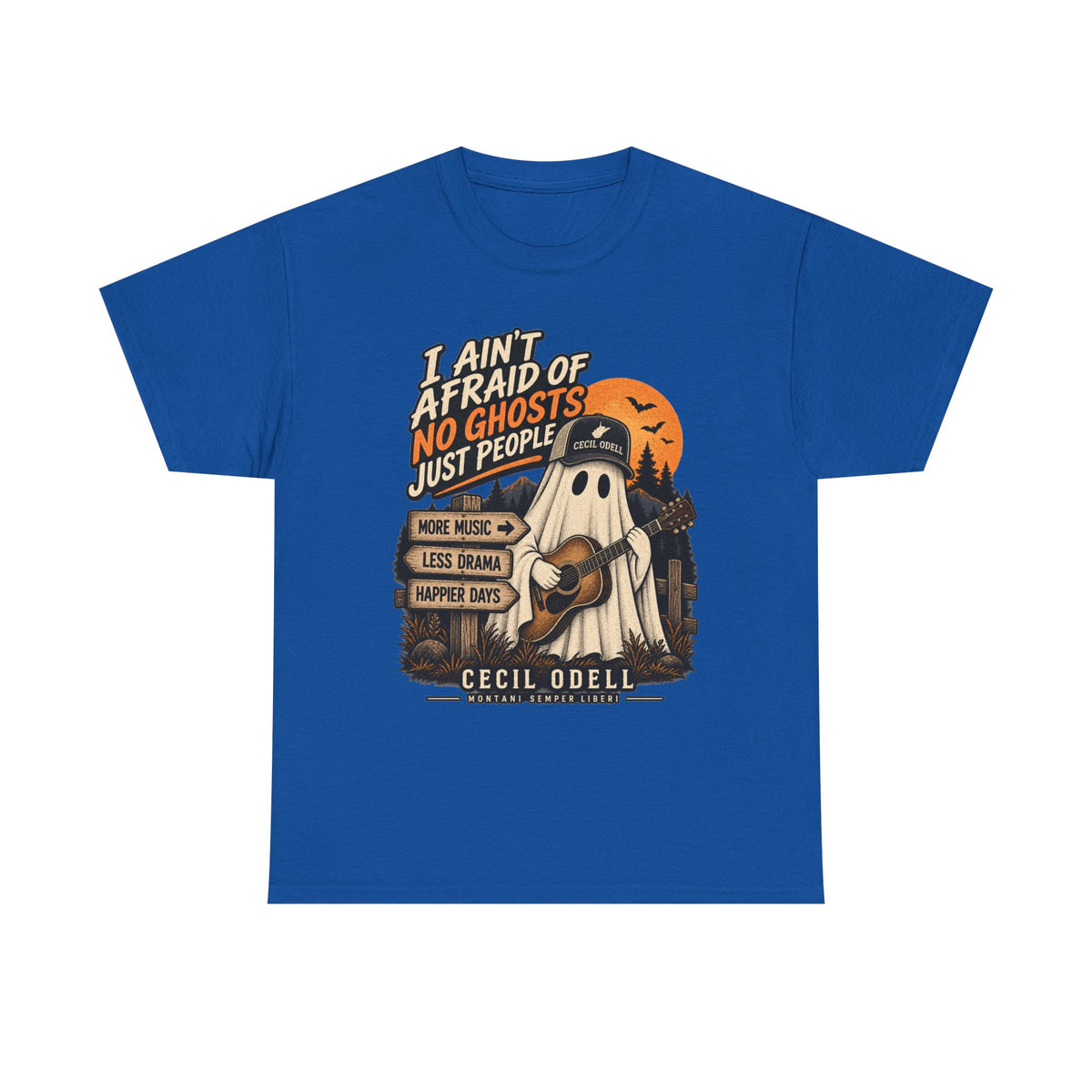 I Ain't Afraid of No Ghosts, Just People Halloween Tee | Cecil Odell