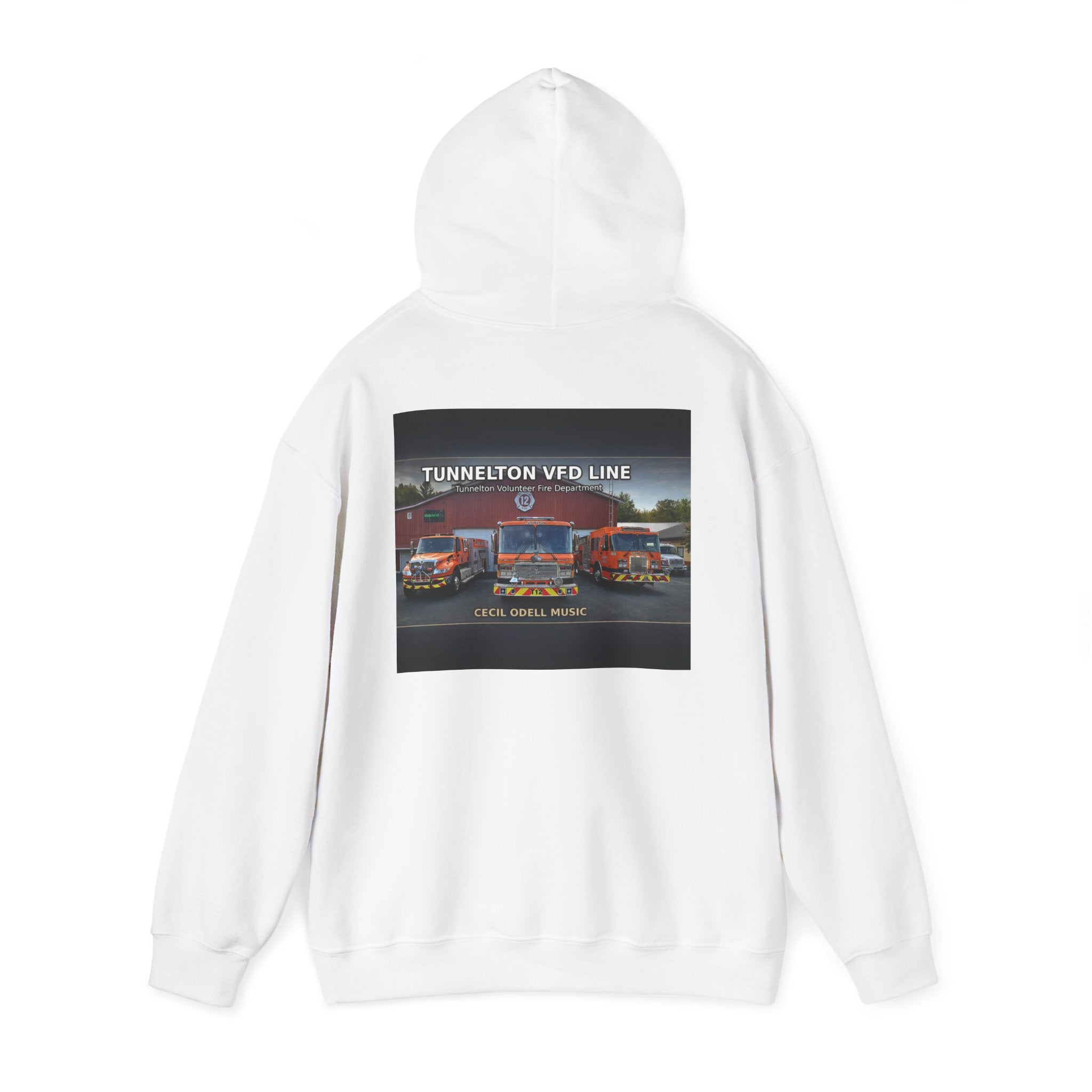Tunnelton VFD Line Hoodie: Cool Music Firetruck Graphic Pullover