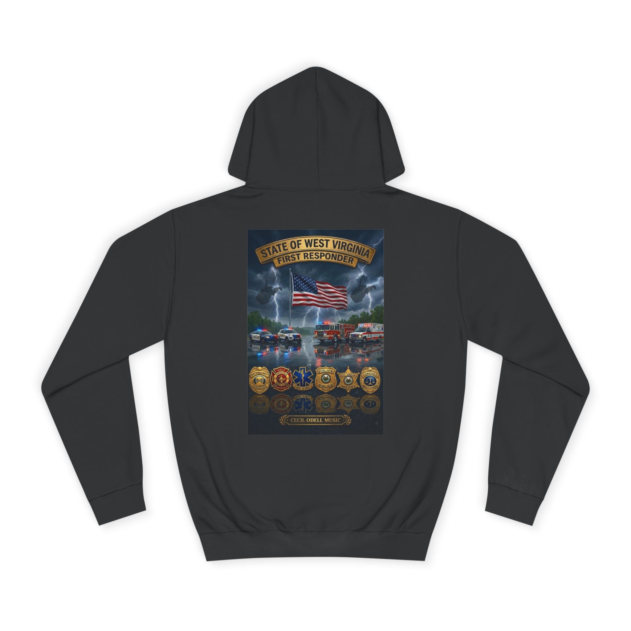 West Virginia Line Badge Hoodie: State & First Responder Tribute