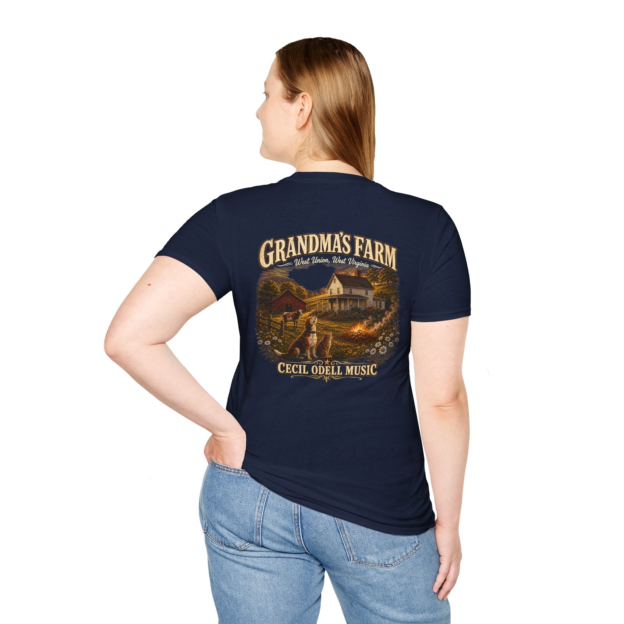 Grandma's Farm T-Shirt: West Union West Virginia Rustic Country Tee