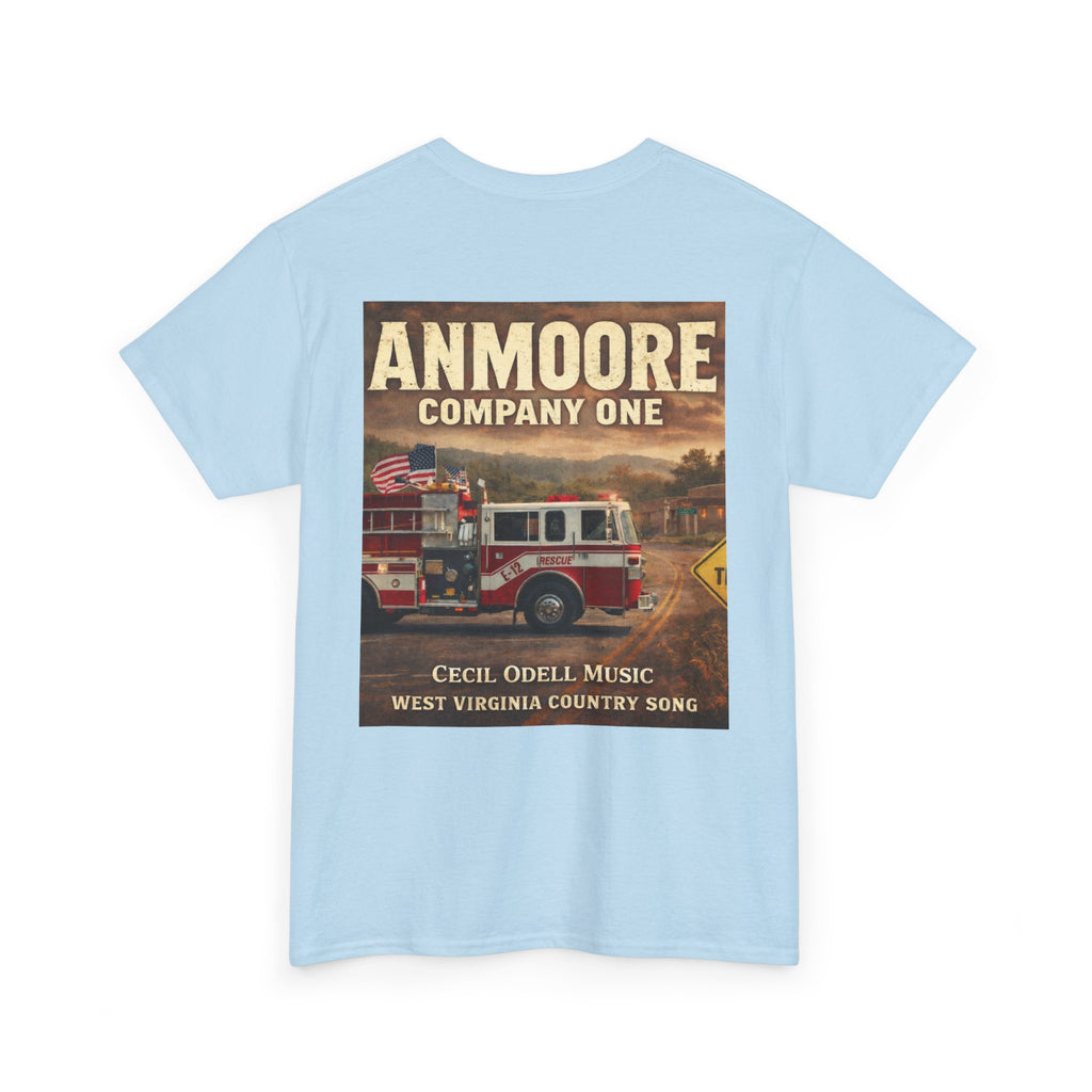 West Virginia Firetruck T-Shirt: Anmoore Company One Vintage Firefighter Tee