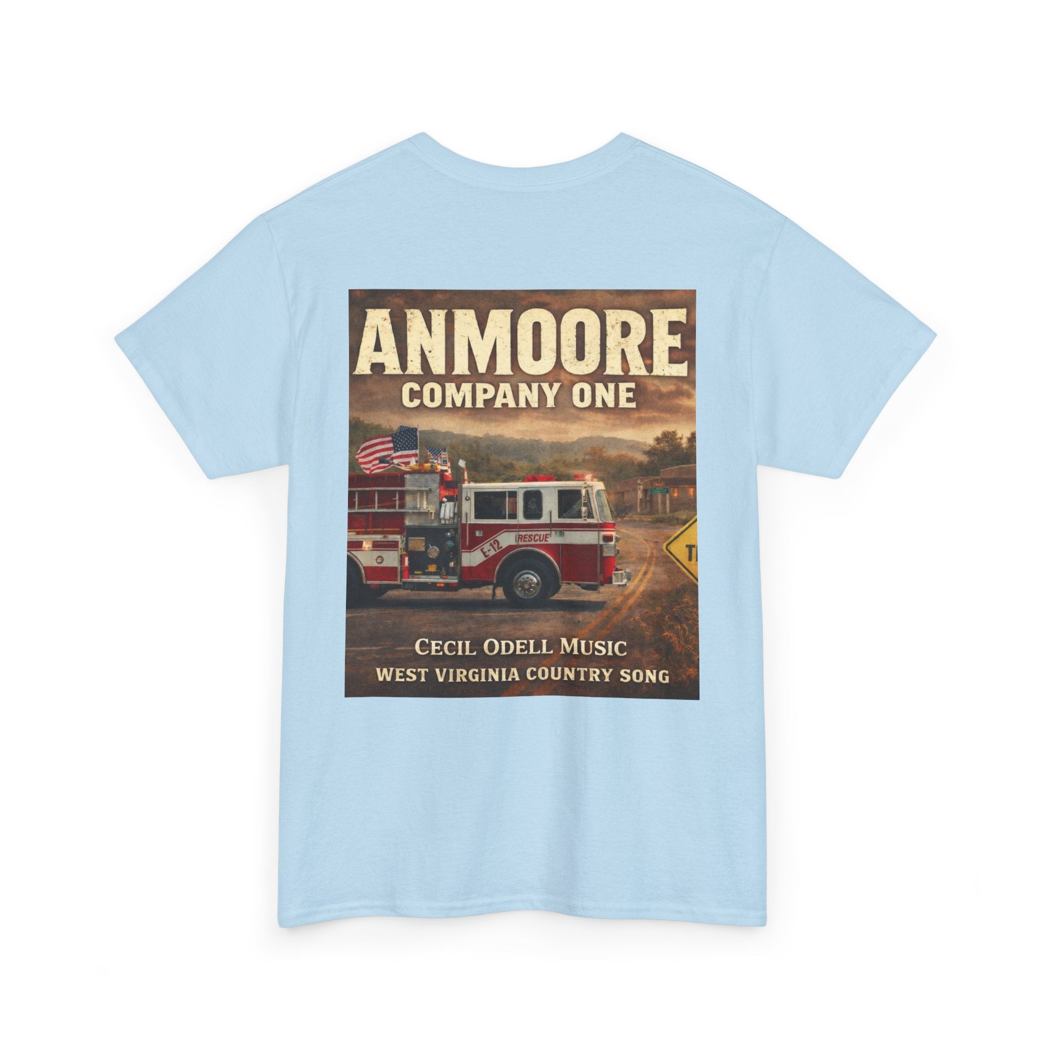 West Virginia Firetruck T-Shirt: Anmoore Company One Vintage Firefighter Tee
