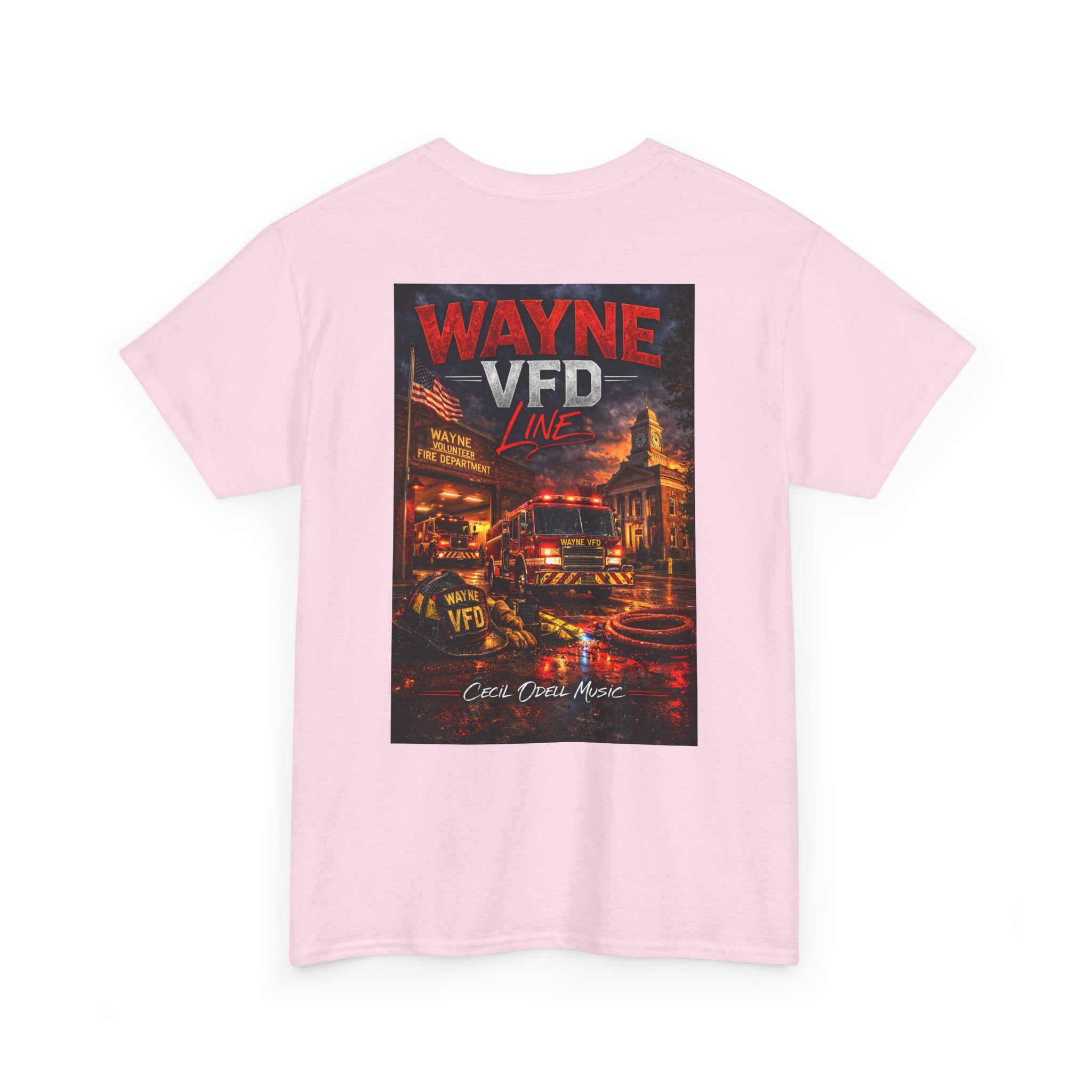 Wayne VFD Fire Department Tee: Vintage Firefighter Graphic T‑Shirt