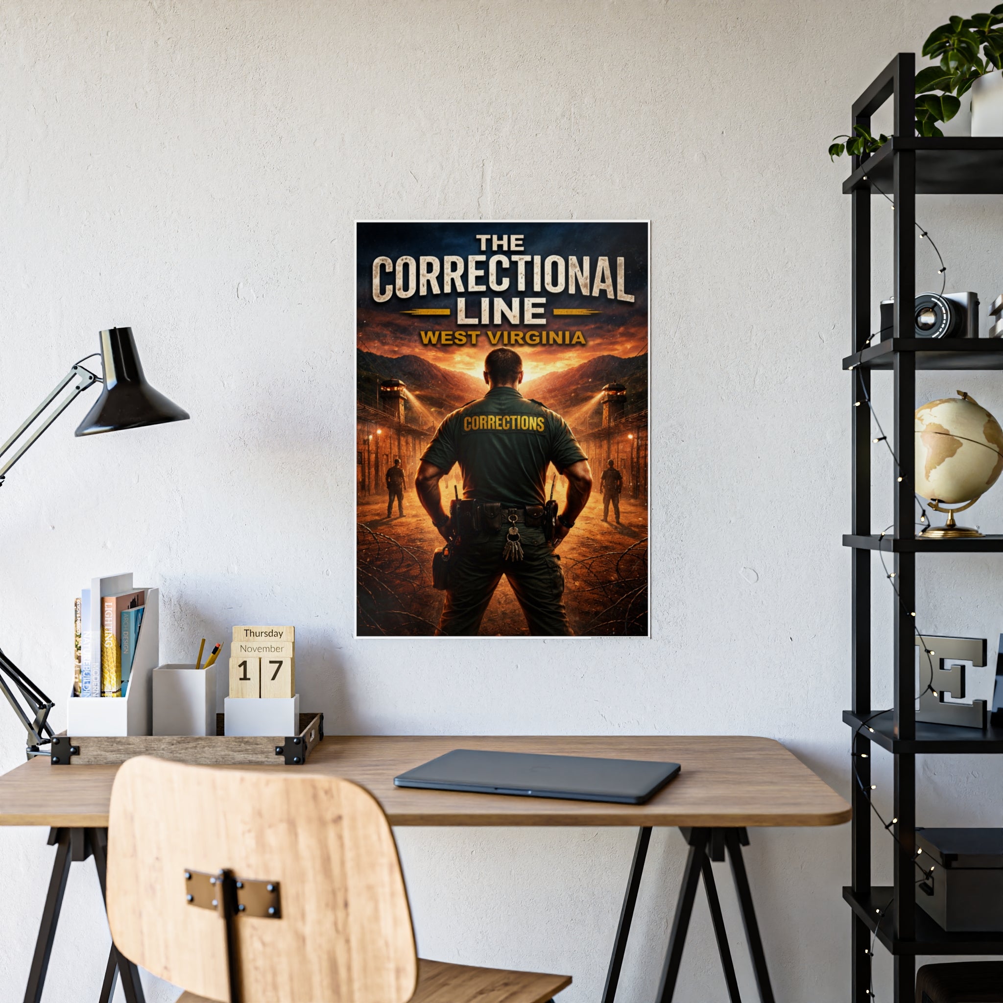 The Correctional Line West Virginia Poster - Corrections Officer Tribute Gloss Print