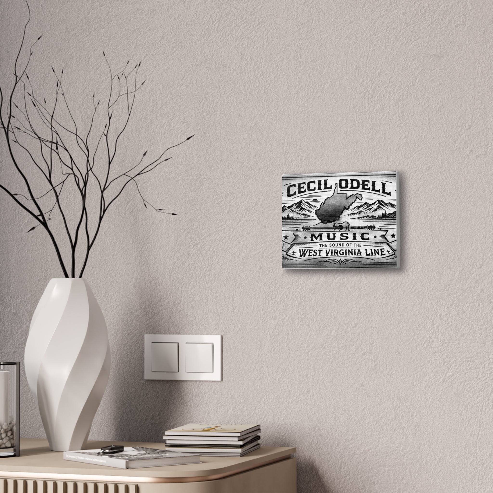 Cecil Odell Music Canvas Print: “The Sound of the West Virginia Line”