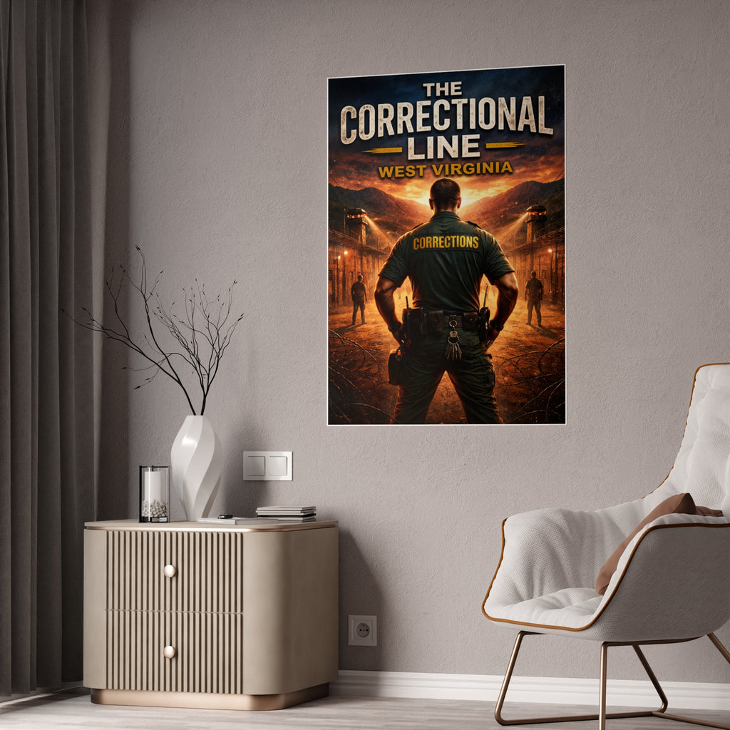 The Correctional Line West Virginia Poster - Corrections Officer Tribute Gloss Print