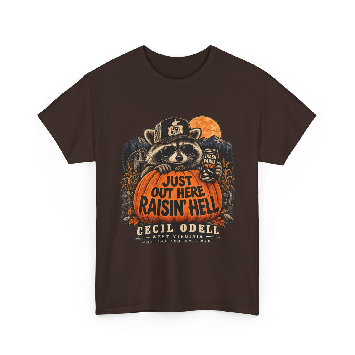 Just Out Here Raisin' Hell Halloween Tee | Cecil Odell