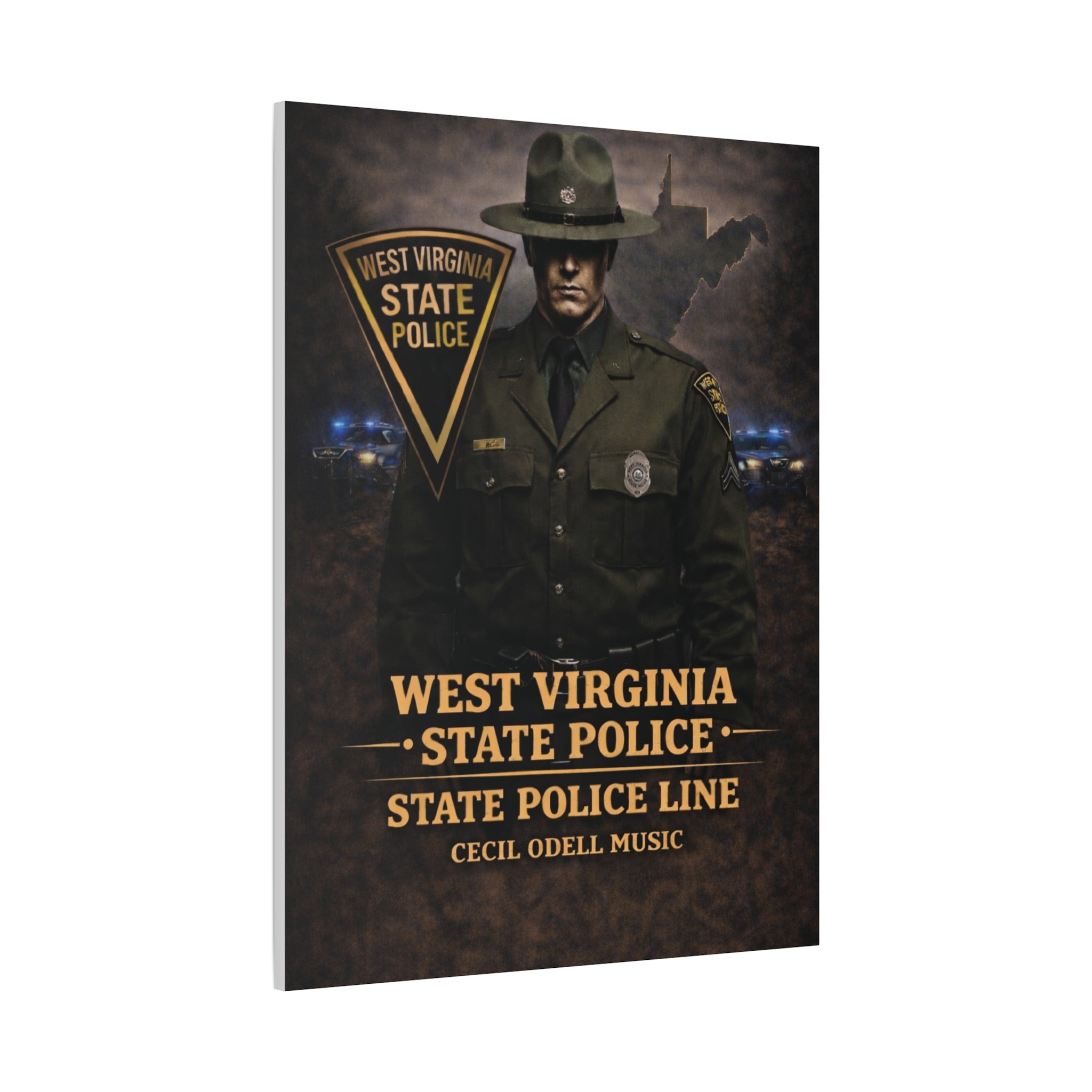 West Virginia State Police Canvas Wall Art: 'State Police Line' Tribute