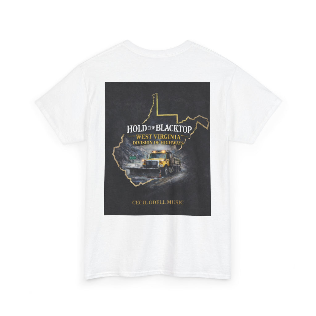 West Virginia 'Hold the Blacktop' Graphic Tee: Vintage Truck State Outline Music Shirt