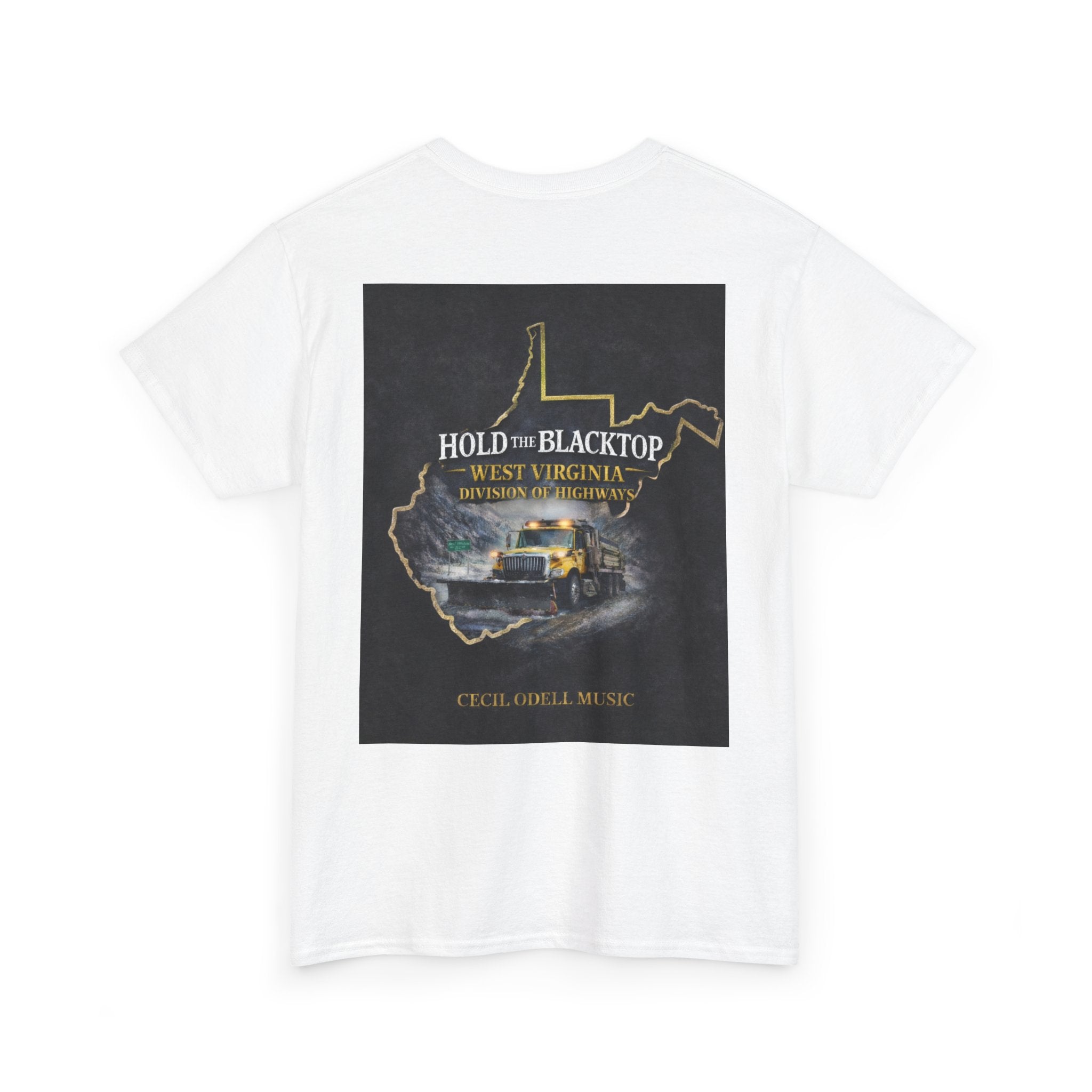 West Virginia 'Hold the Blacktop' Graphic Tee: Vintage Truck State Outline Music Shirt