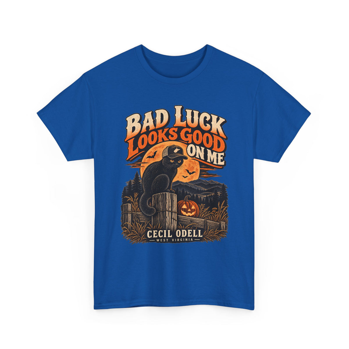 Bad Luck Looks Good on Me Halloween Tee | Cecil Odell