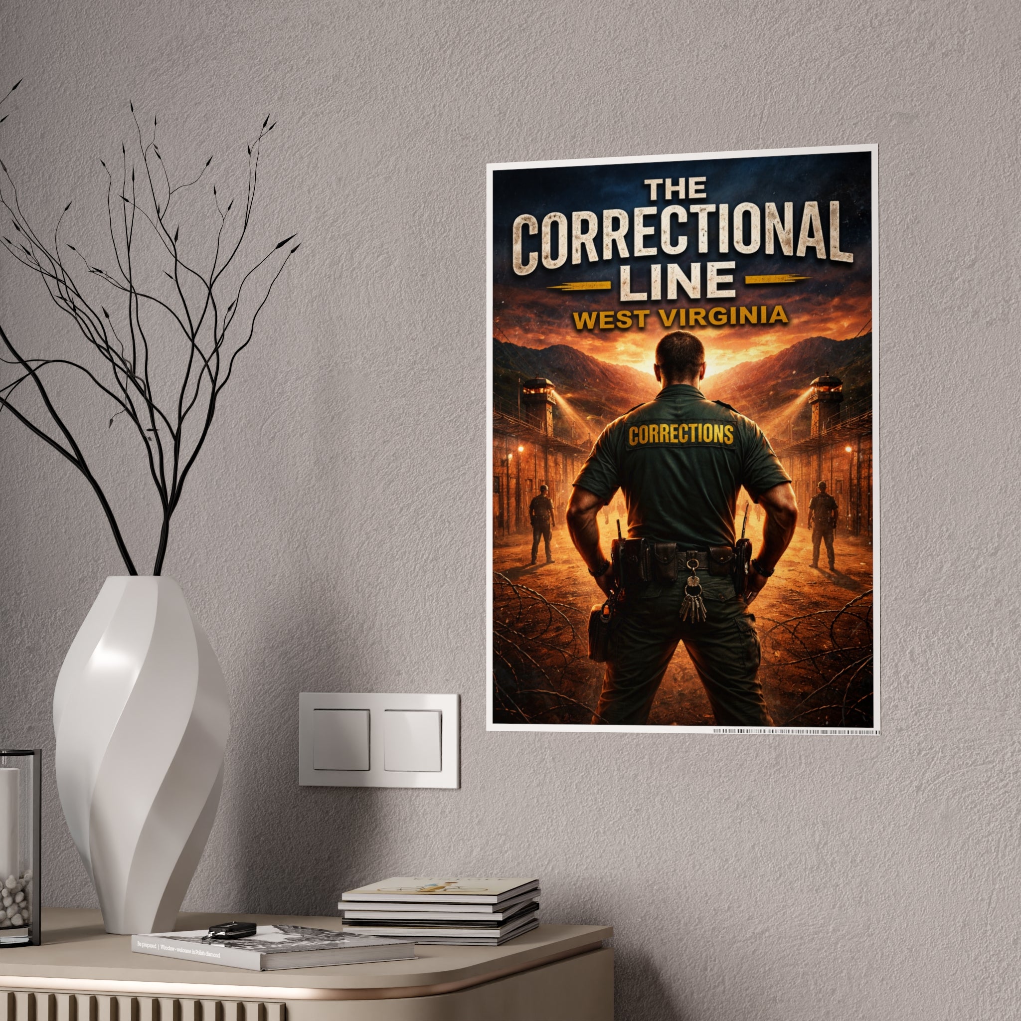 The Correctional Line West Virginia Poster - Corrections Officer Tribute Gloss Print