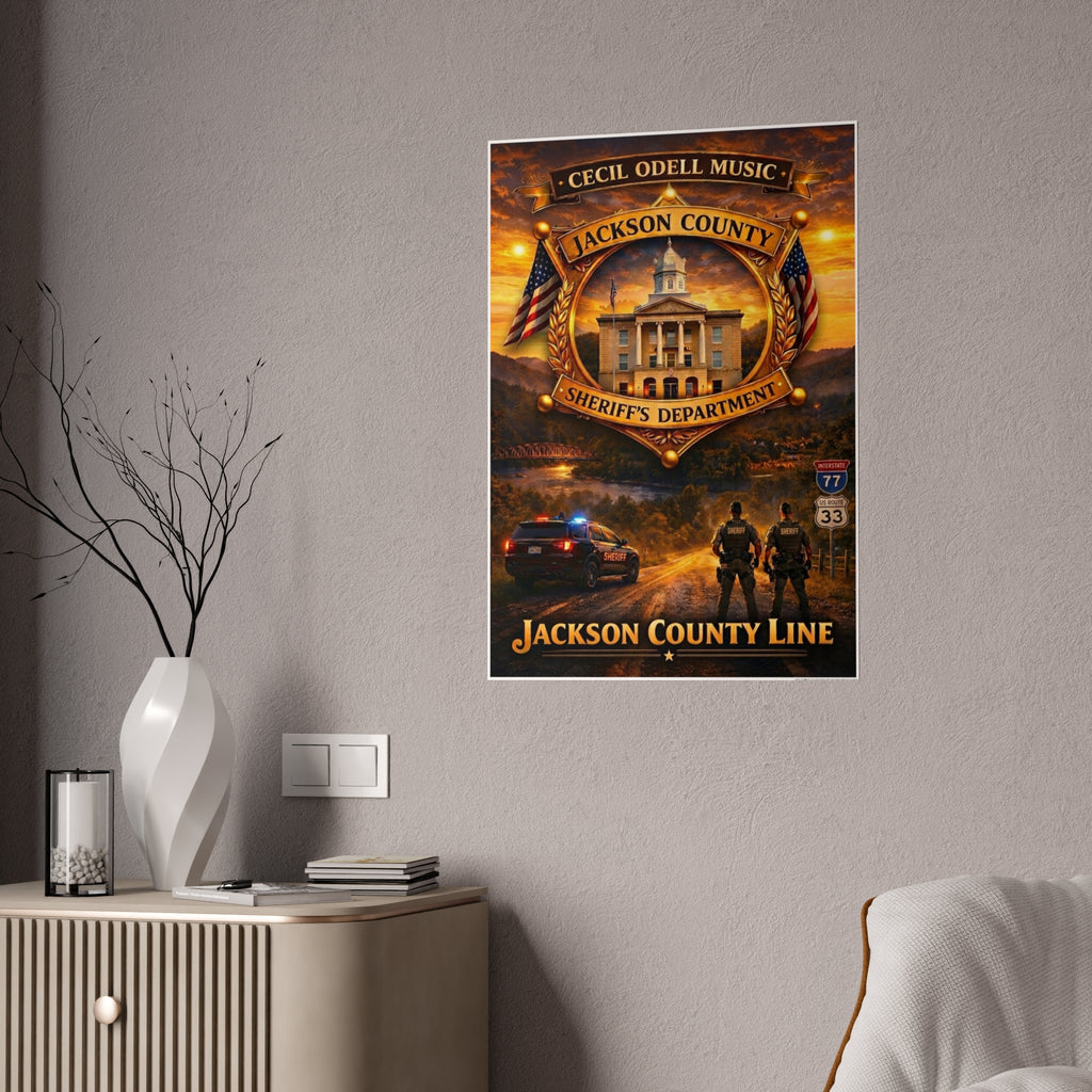 Jackson County Line Gloss Poster: Sheriff’s Department Tribute Wall Art