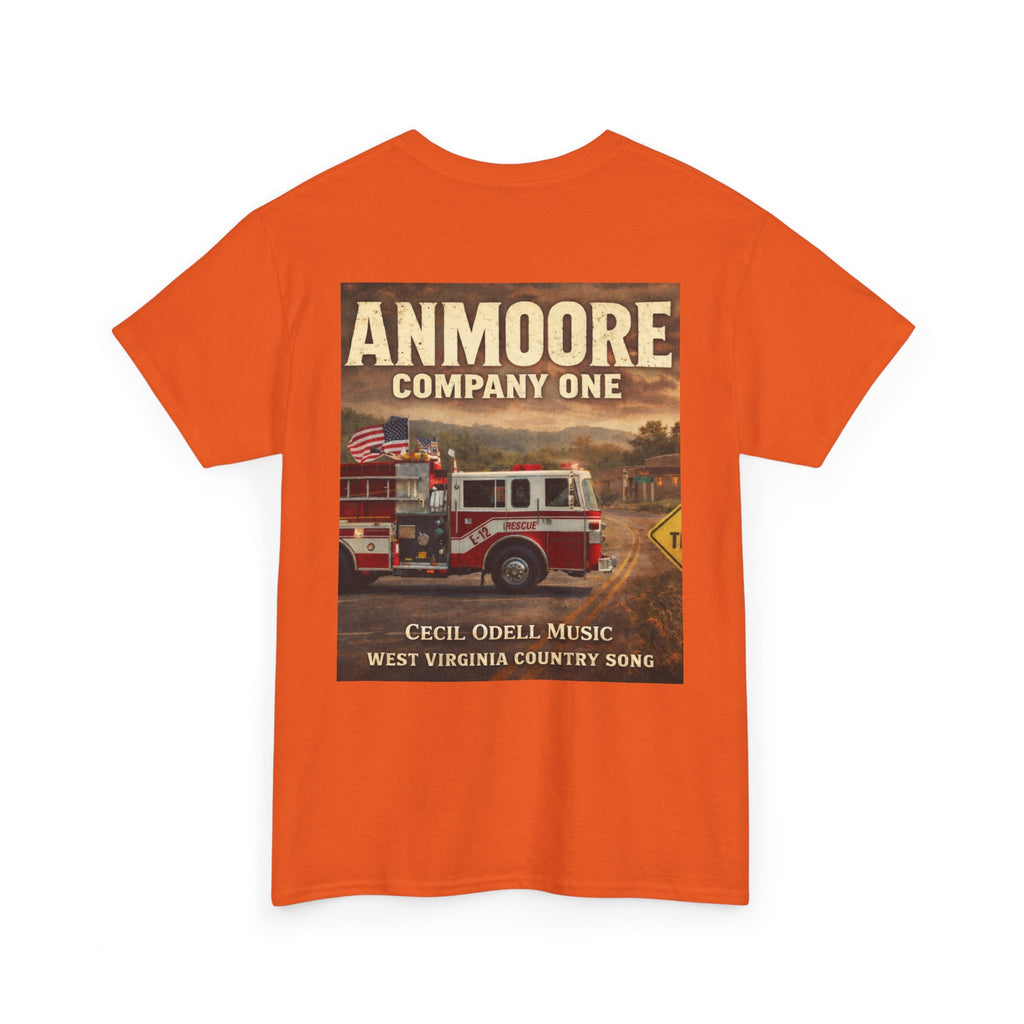 West Virginia Firetruck T-Shirt: Anmoore Company One Vintage Firefighter Tee