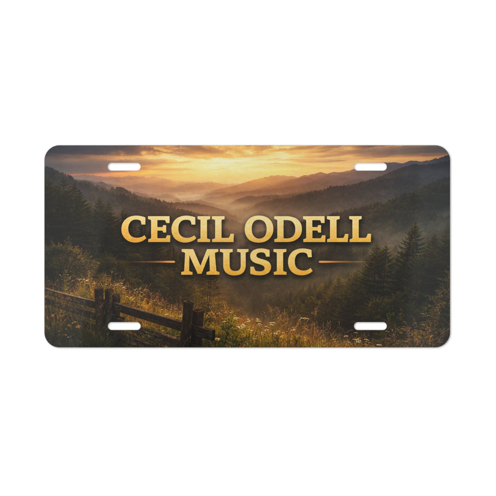Vanity Plate: Custom 'Cecil Odell Music' Scenic License Plate