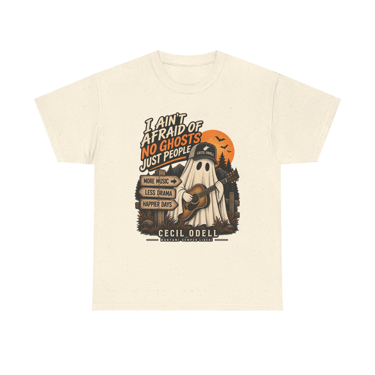 I Ain't Afraid of No Ghosts, Just People Halloween Tee | Cecil Odell